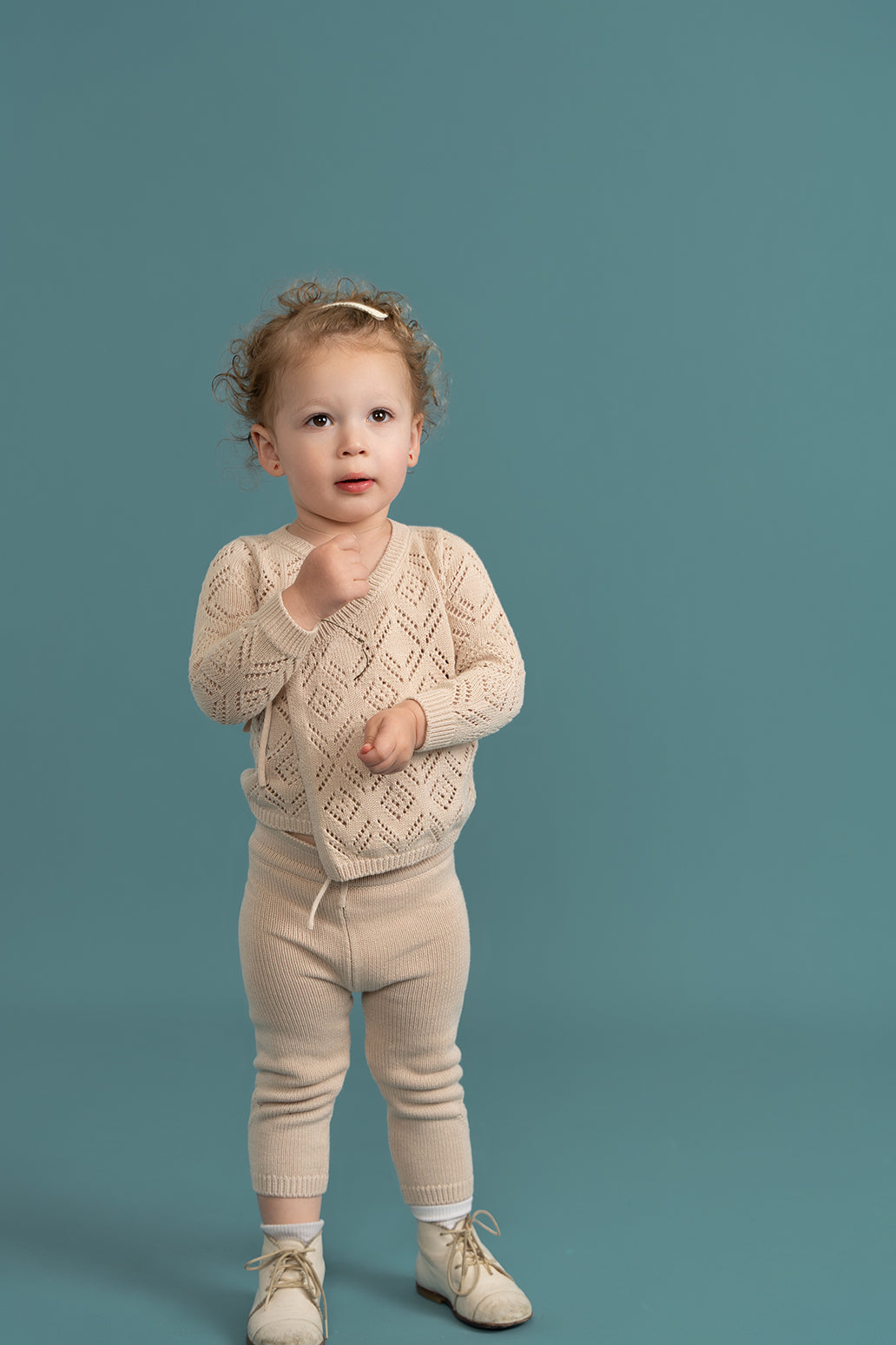 Pointelle Knit 3Pc Set in by Charlotte & George