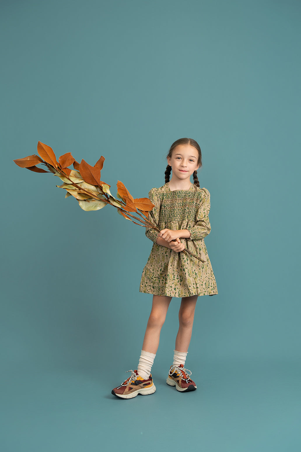 Woven Flower Print Dress in by Clô