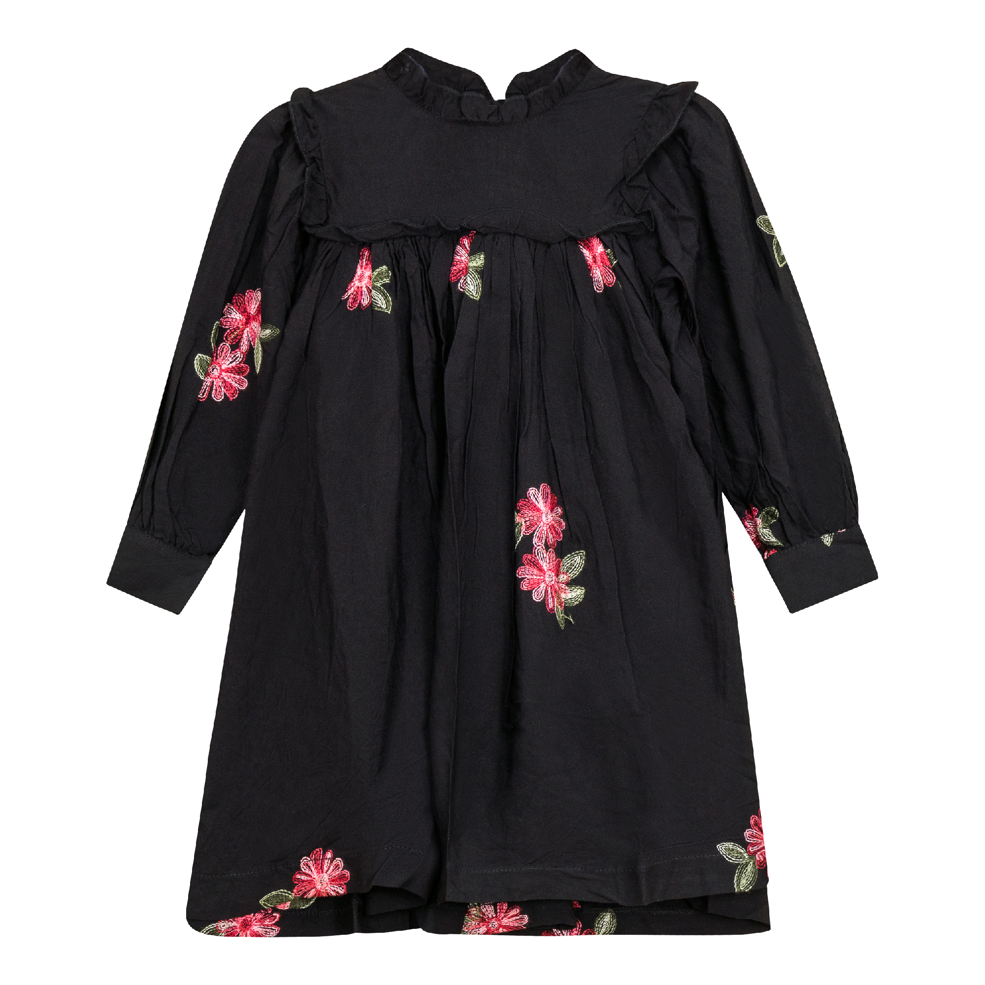 Woven Embroidered Dress in Black by Clô