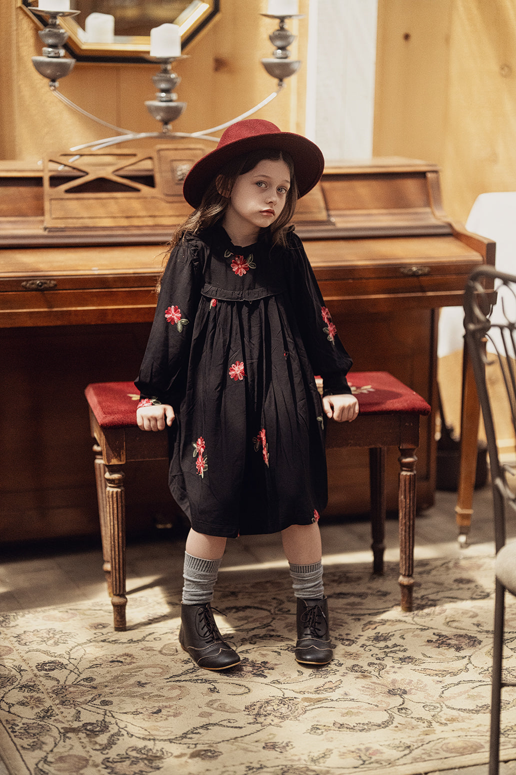 Woven Embroidered Dress in by Clô