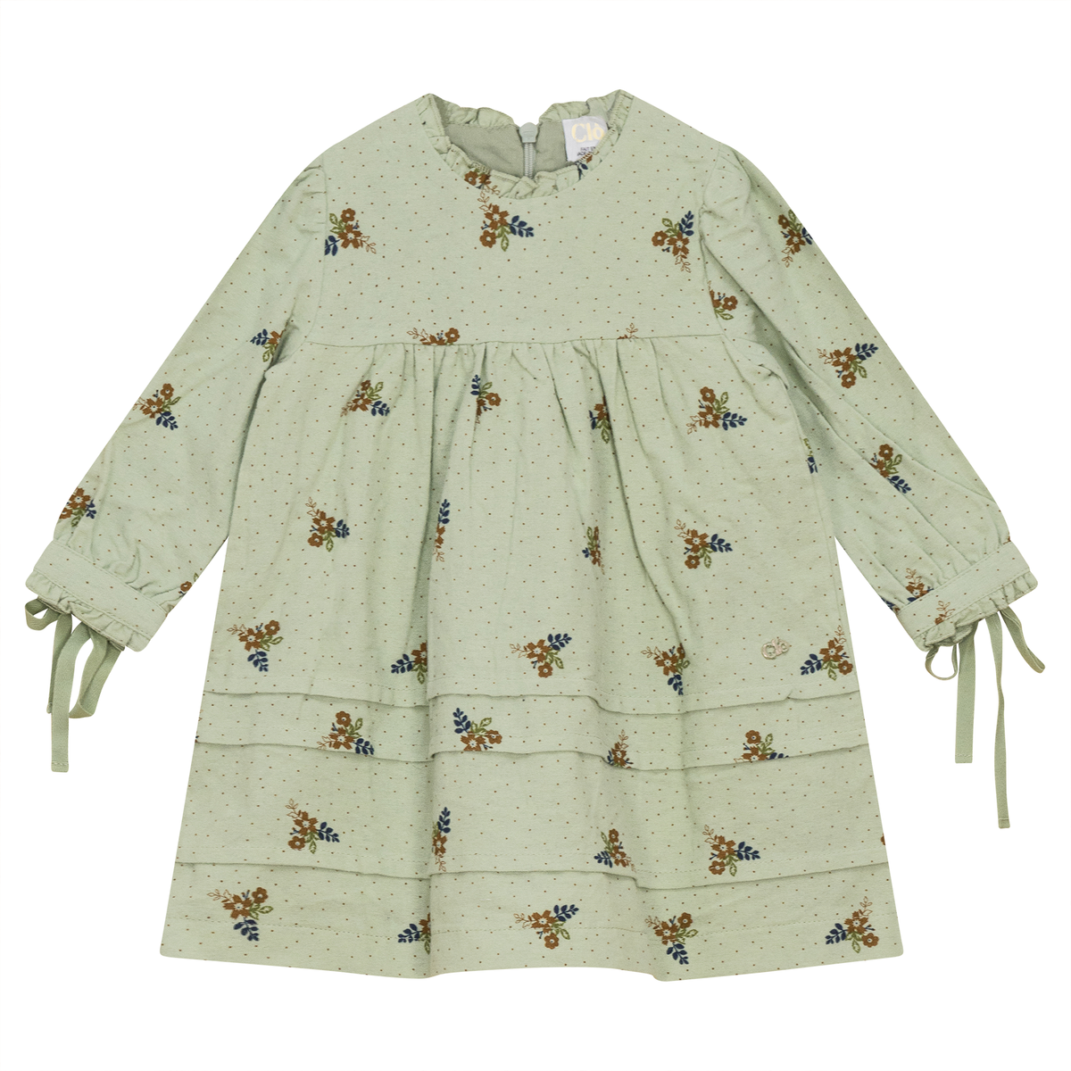 Woven Flannel Loose Dress in Mint by Clô