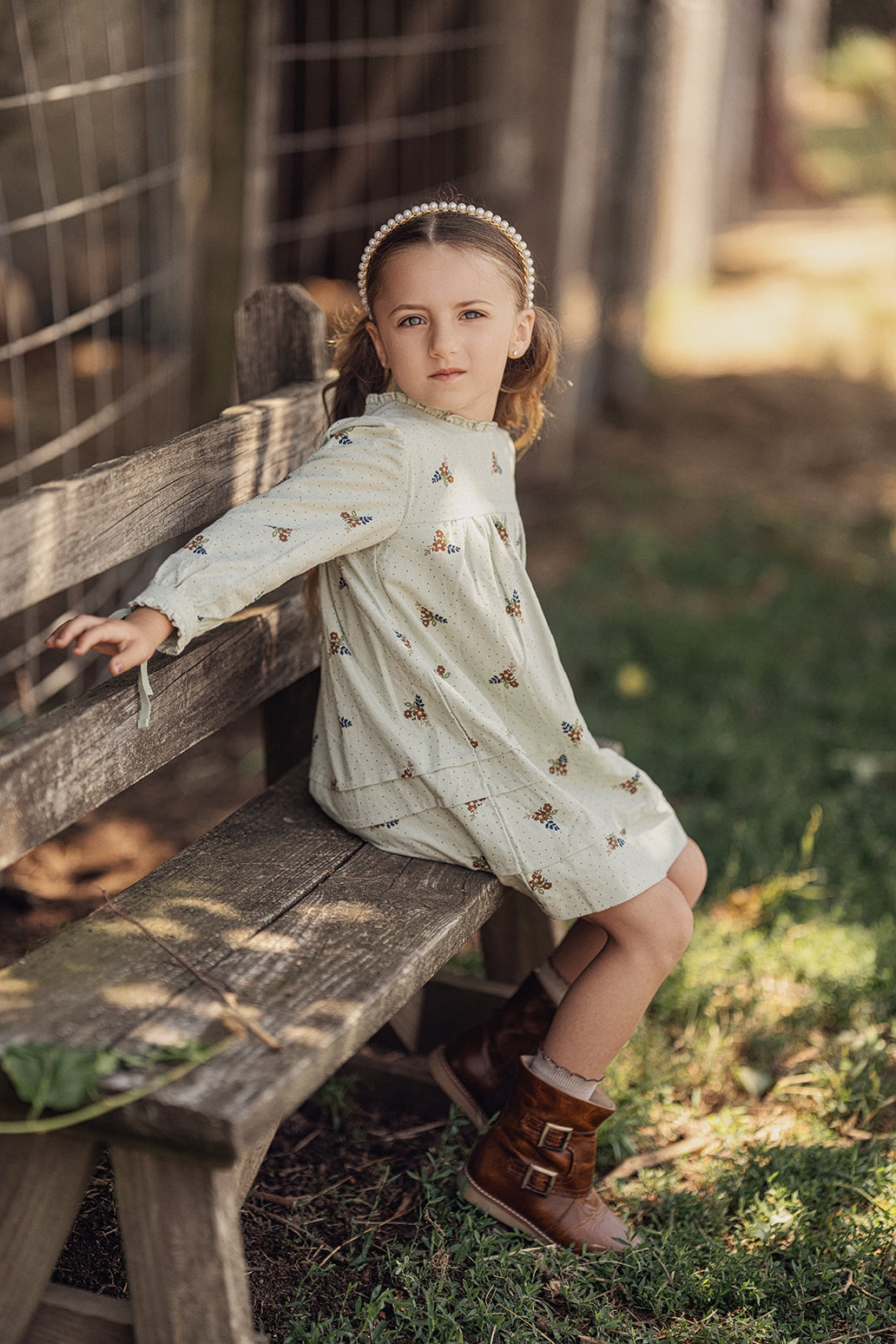 Woven Flannel Loose Dress in by Clô