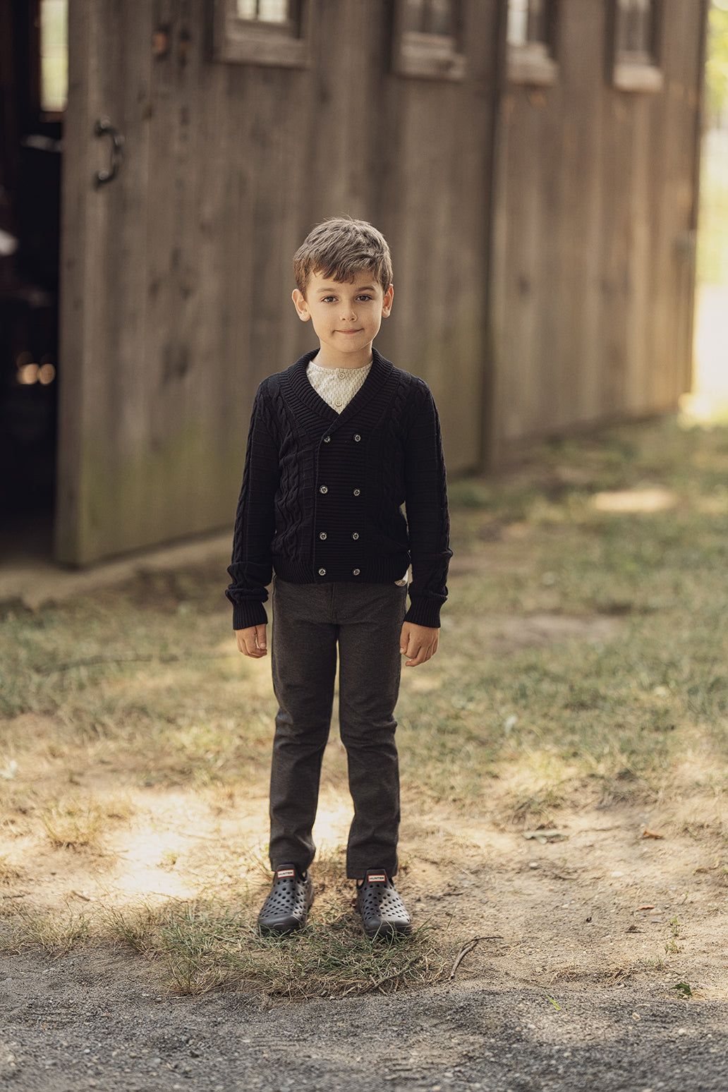 Textured Knit Cardigan in by Charlotte & George