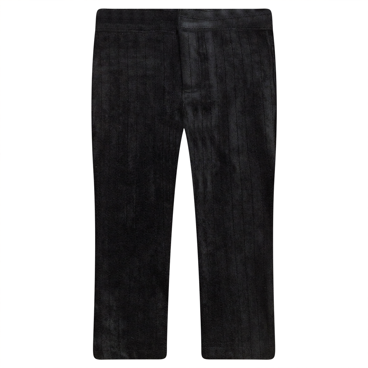Striped Velour Pants in Black by Charlotte & George