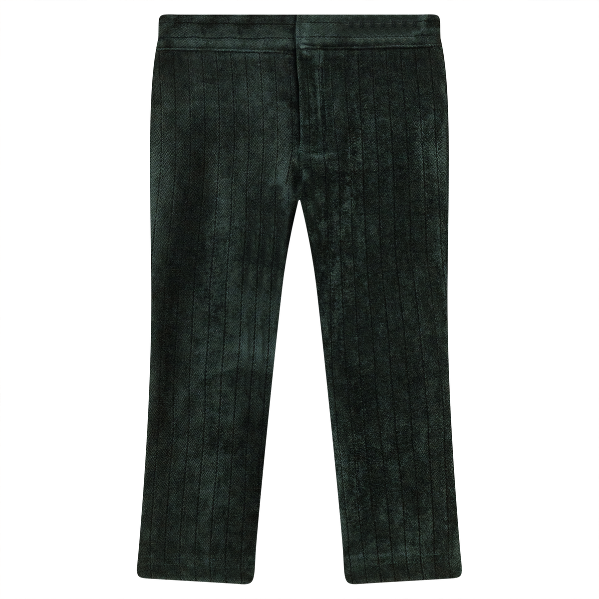 Striped Velour Pants in Forest Green by Charlotte & George