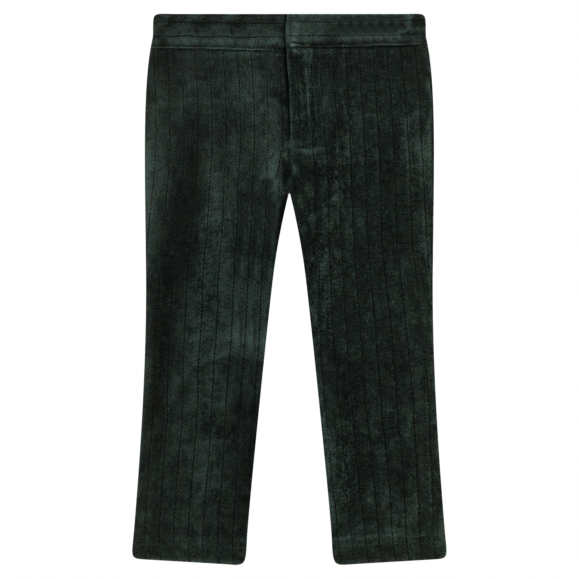 Striped Velour Pants in Forest Green by Charlotte & George