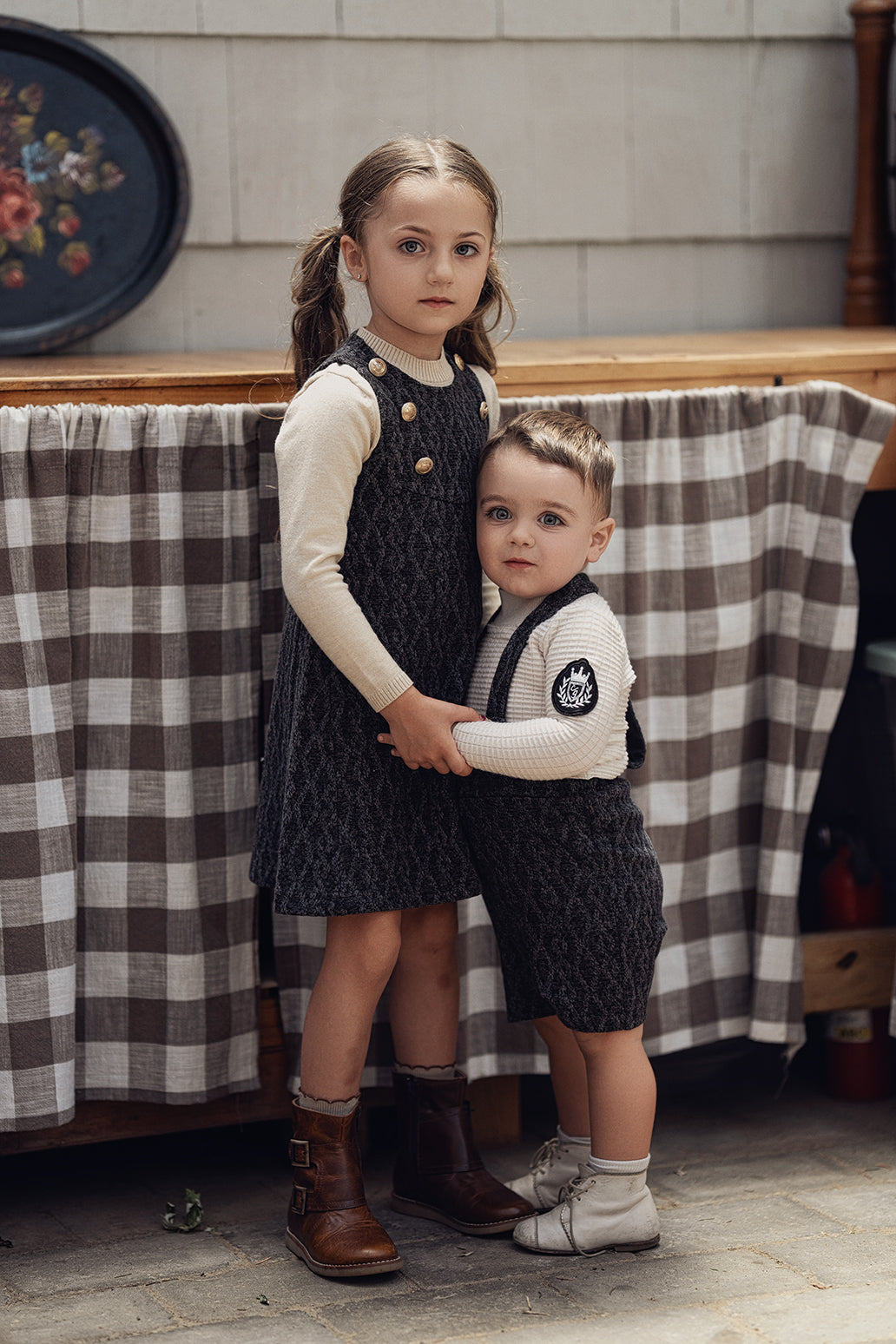 Mock Neck Knitted Top in by Charlotte & George