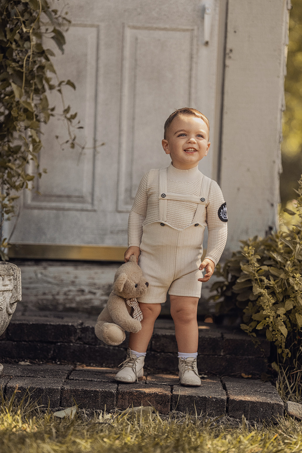 Mock Neck Knitted Top in by Charlotte & George