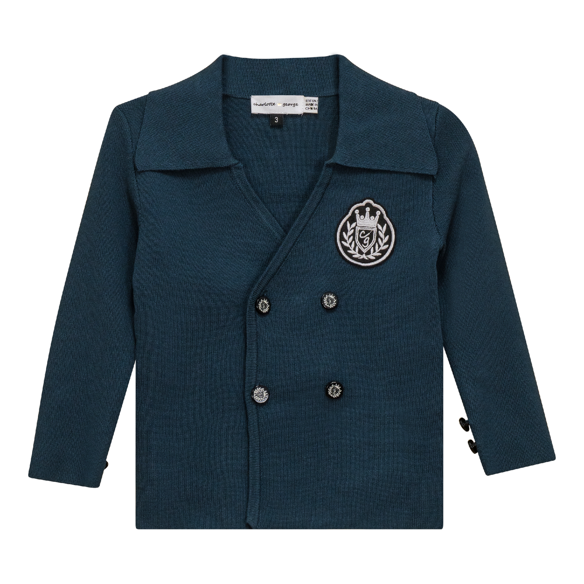 Tight Knit Jacket in Teal by Charlotte & George