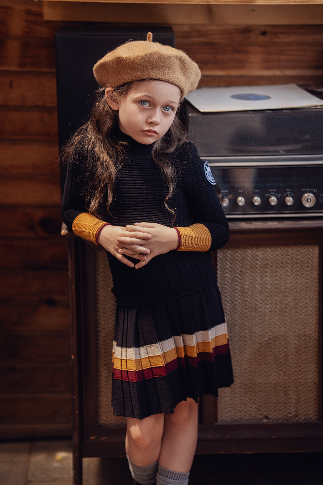 Pleated Knit Skirt Girls Skirt by {{ product_vemdor}}