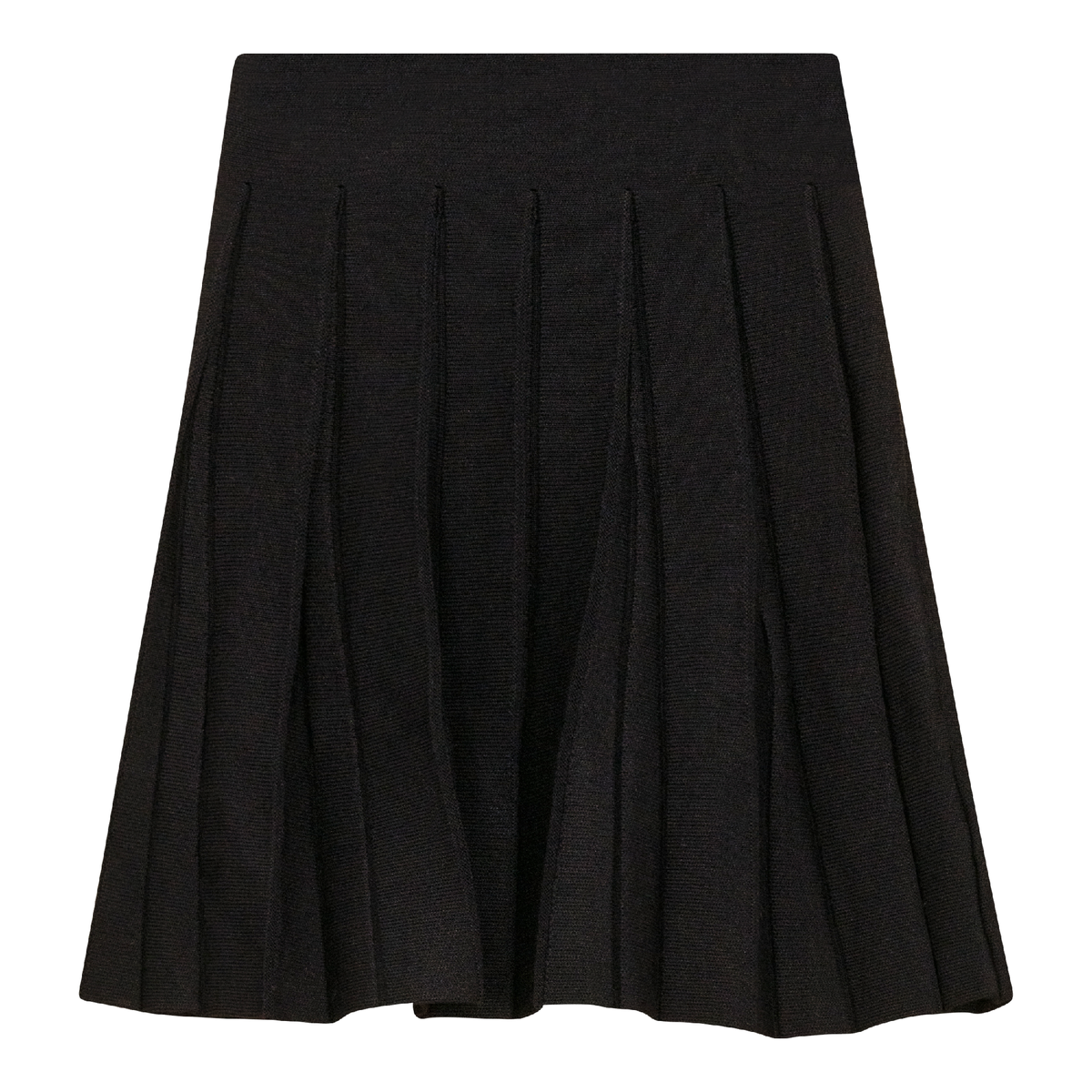 Knit Pleated Skirt in Black by Charlotte & George