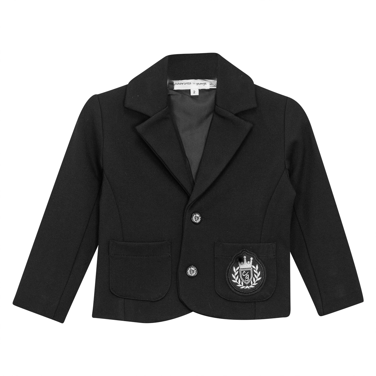 Ponte Suit Jacket in Black by Charlotte & George