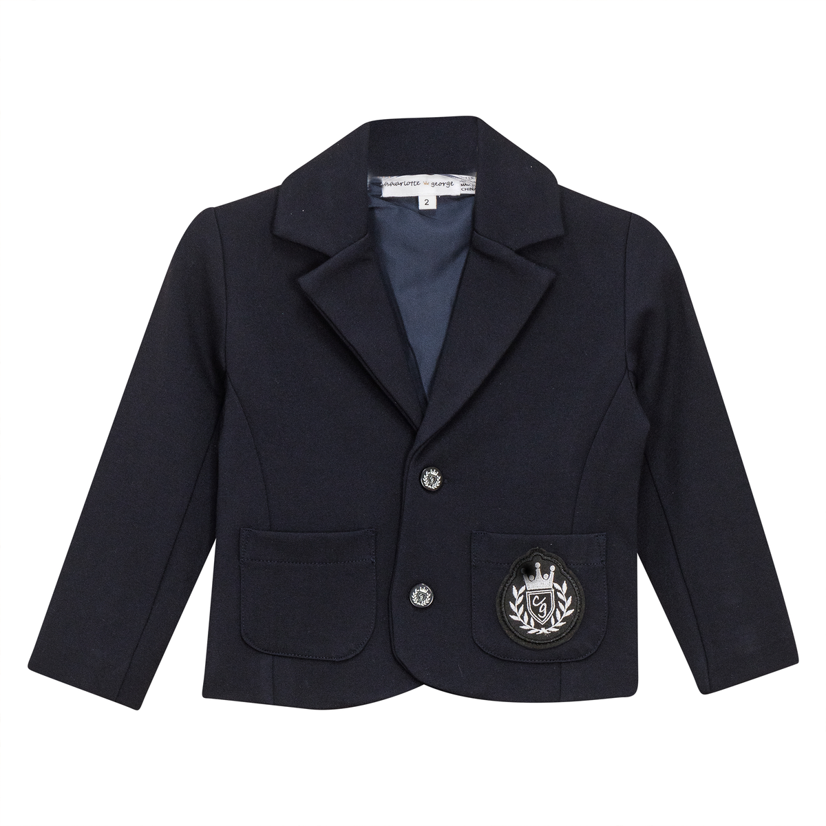 Ponte Suit Jacket in Dark Navy by Charlotte & George