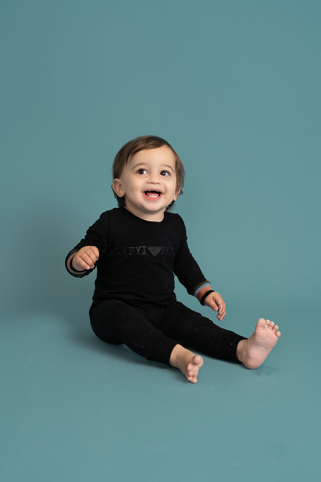 Striped Trim Onesie in by FYI