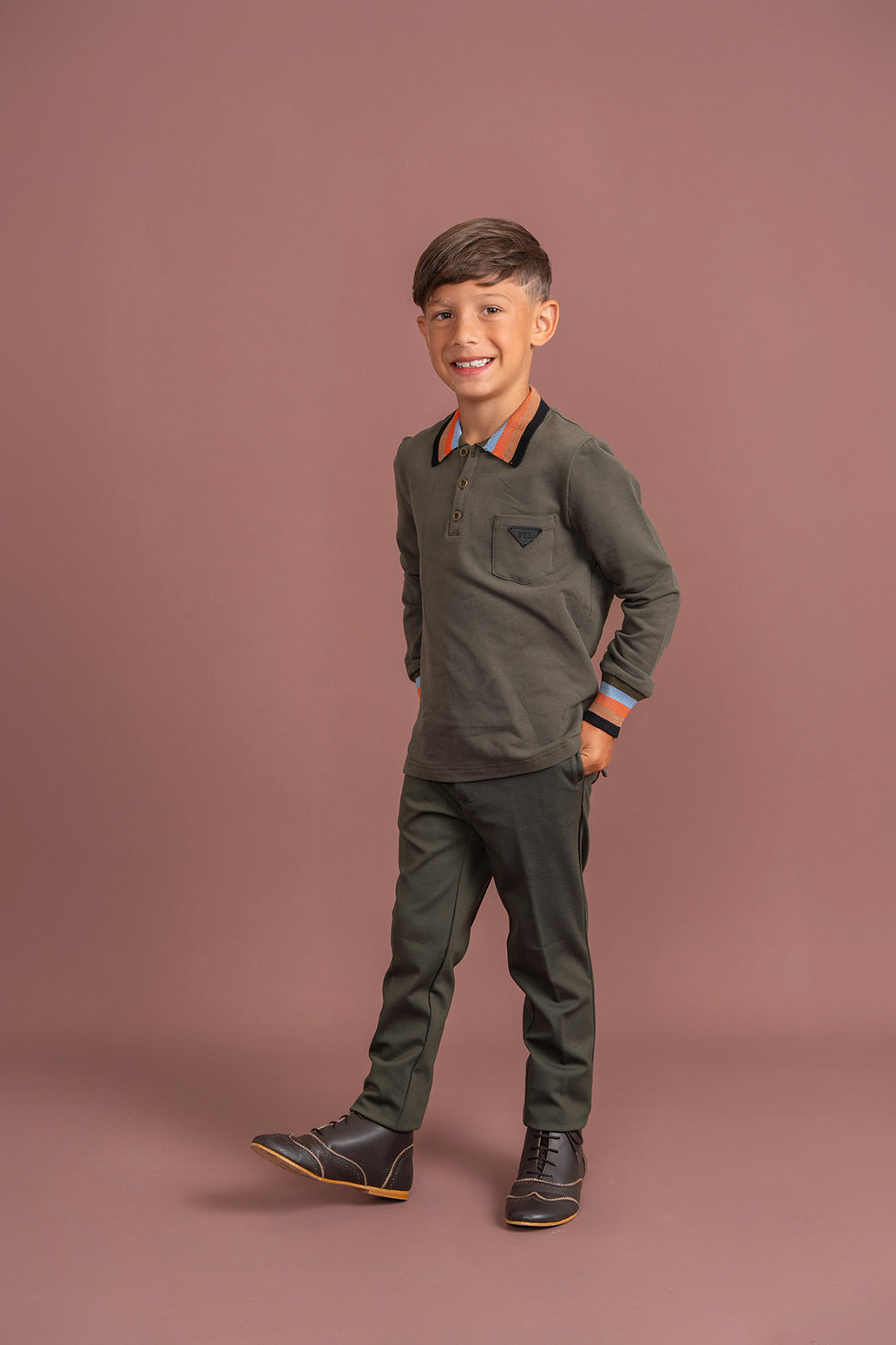 Striped Trim Polo in by FYI