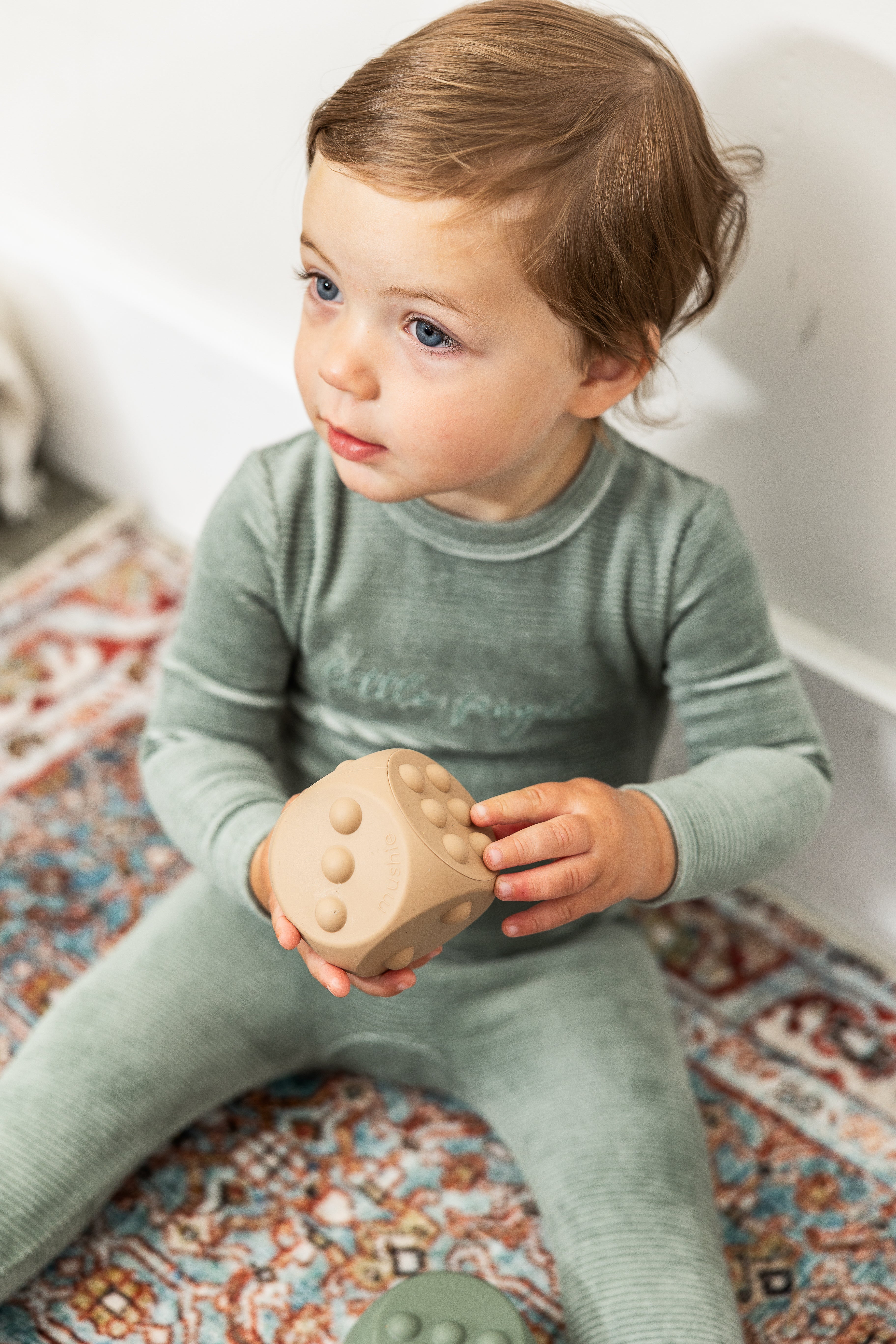 Velour Ribbed Onesie in by Little Fragile