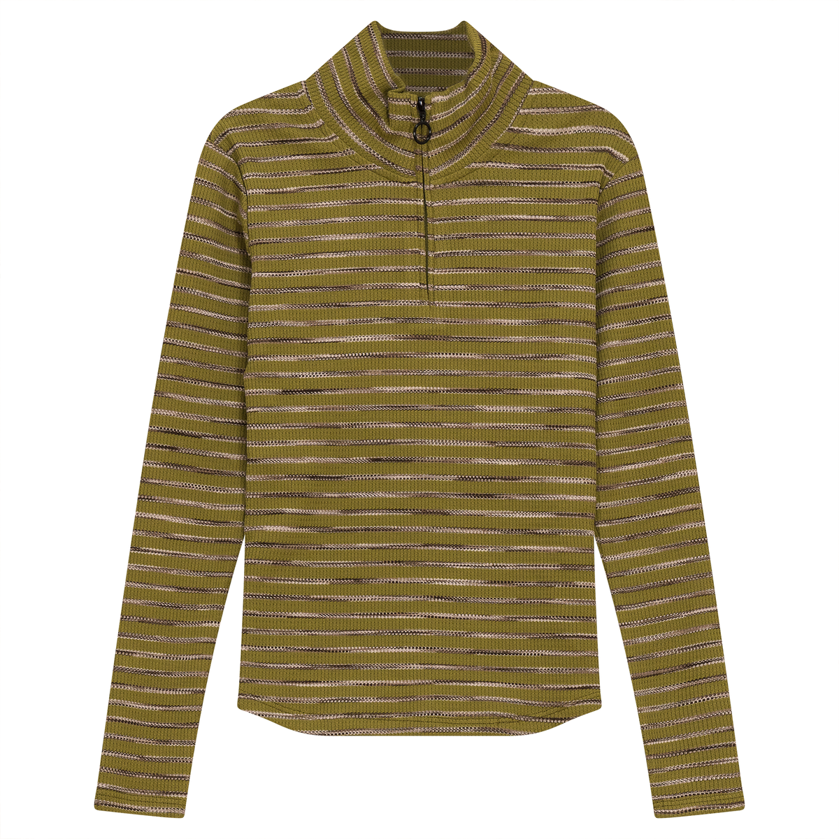 Stripe Waffle Knit Top in Olive by FYI
