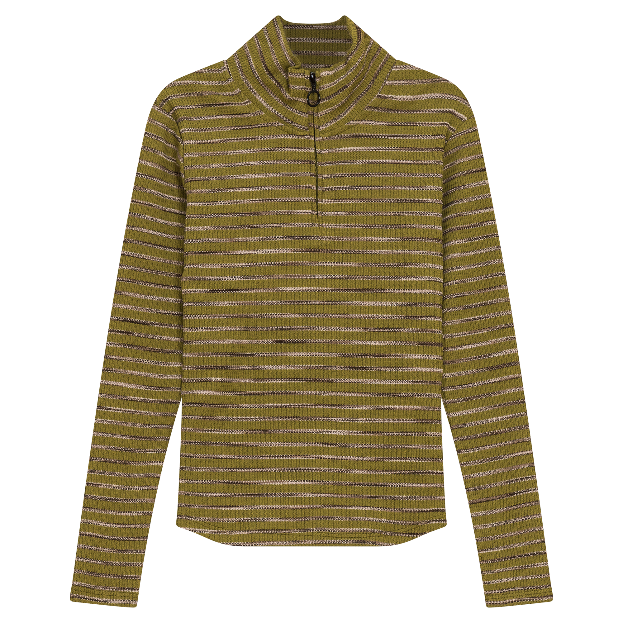 Stripe Waffle Knit Top in Olive by FYI