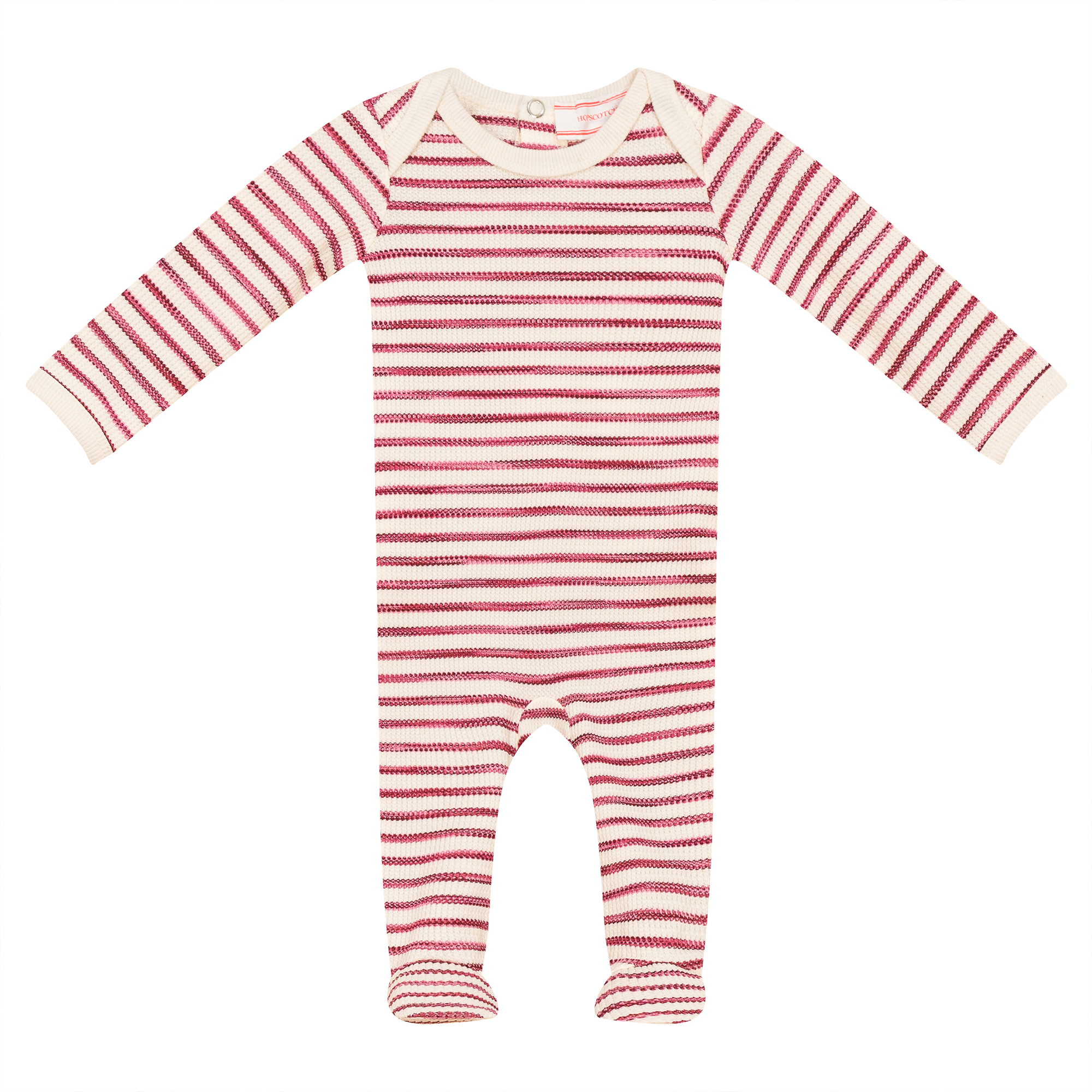 Stripe Waffle Knit Onesie in Mauve by Hopscotch