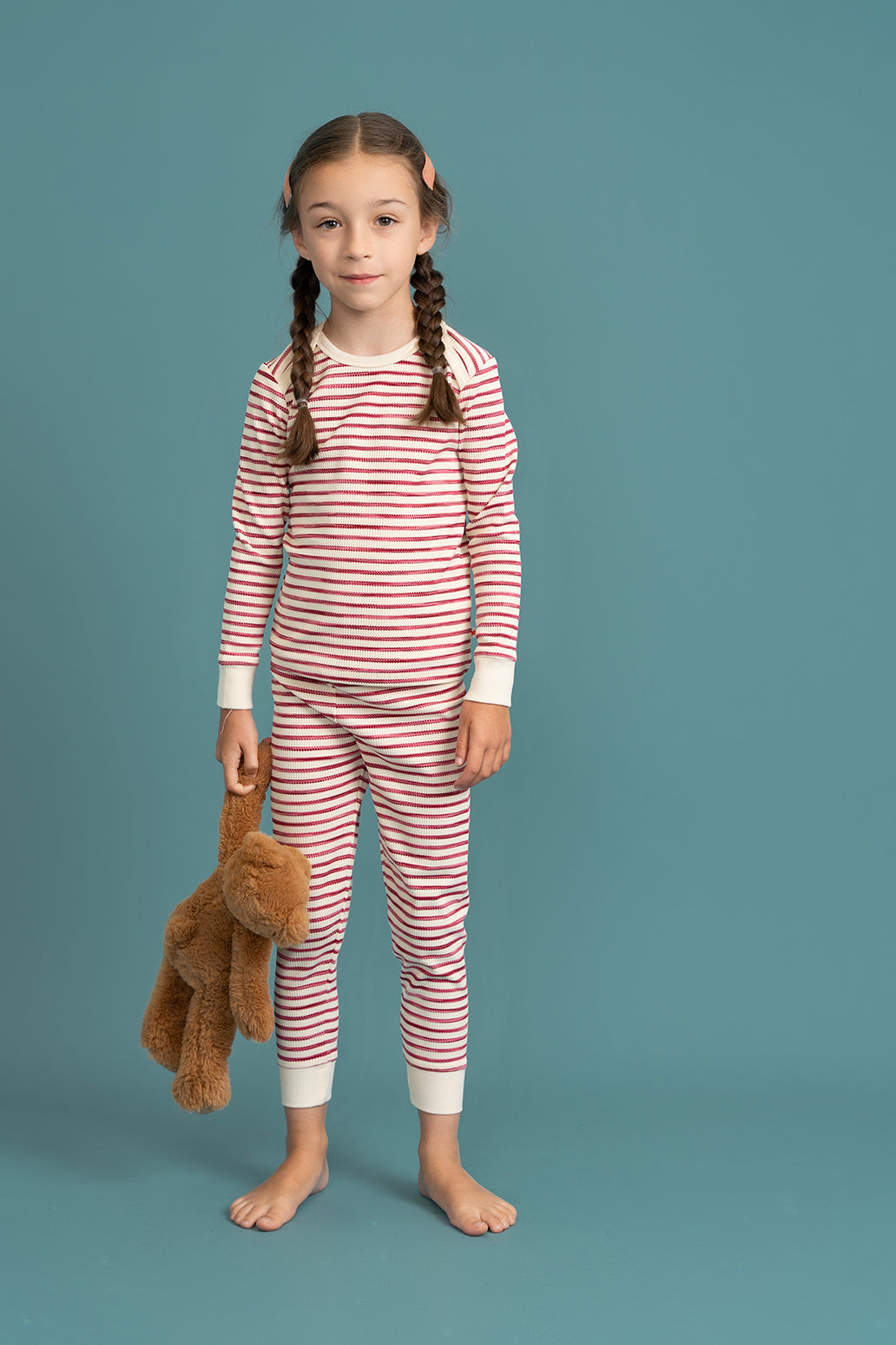 Stripe Waffle Knit 2Pc Set in by Hopscotch
