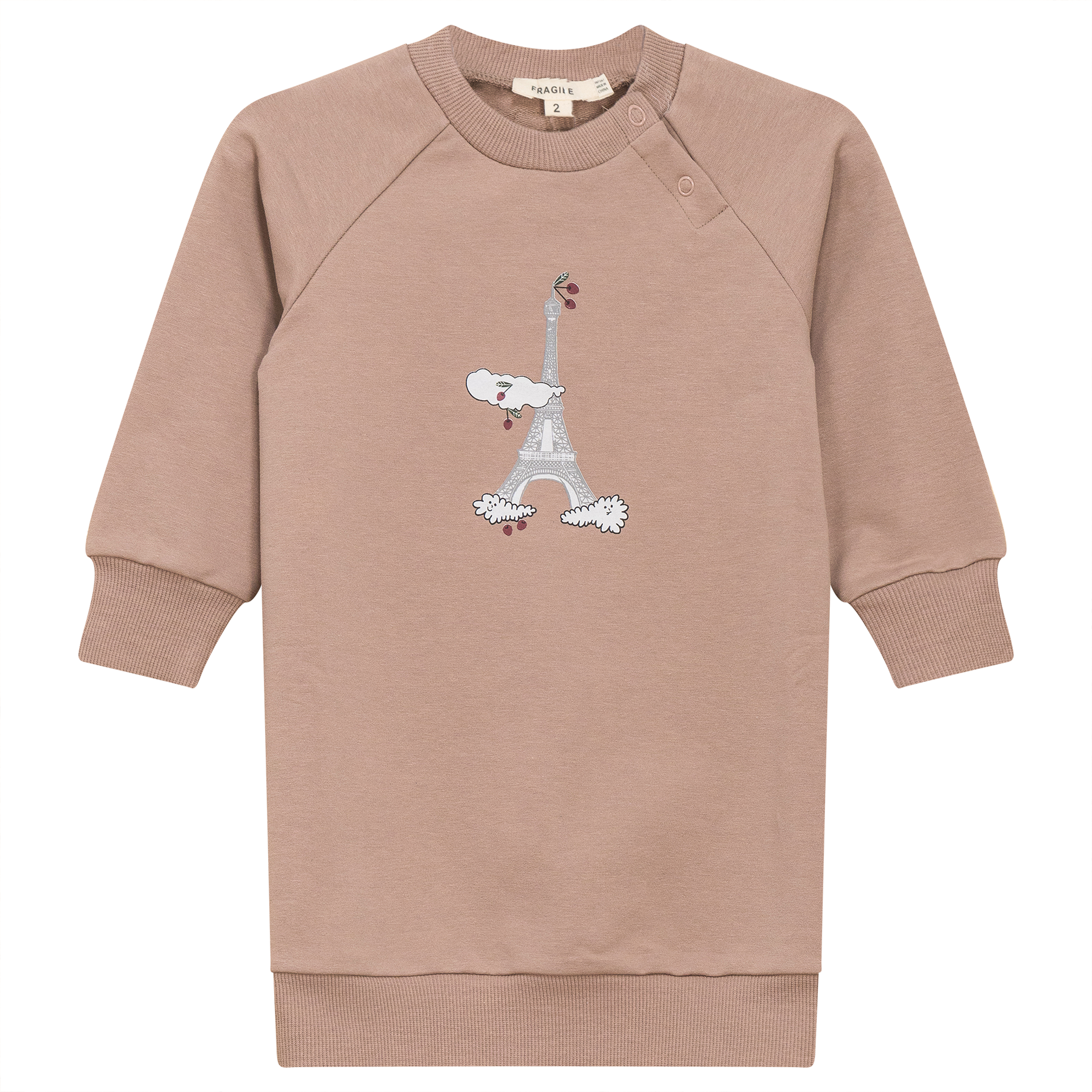 Eiffel Tower Print Bubble Dress in True Blossom by Fragile