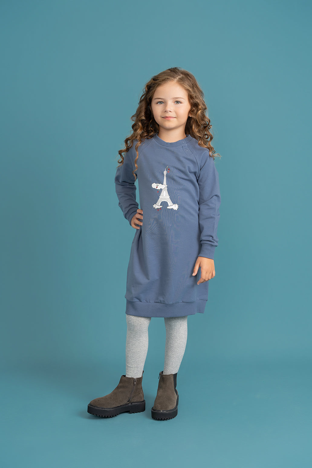 Eiffel Tower Print Bubble Dress in by Fragile