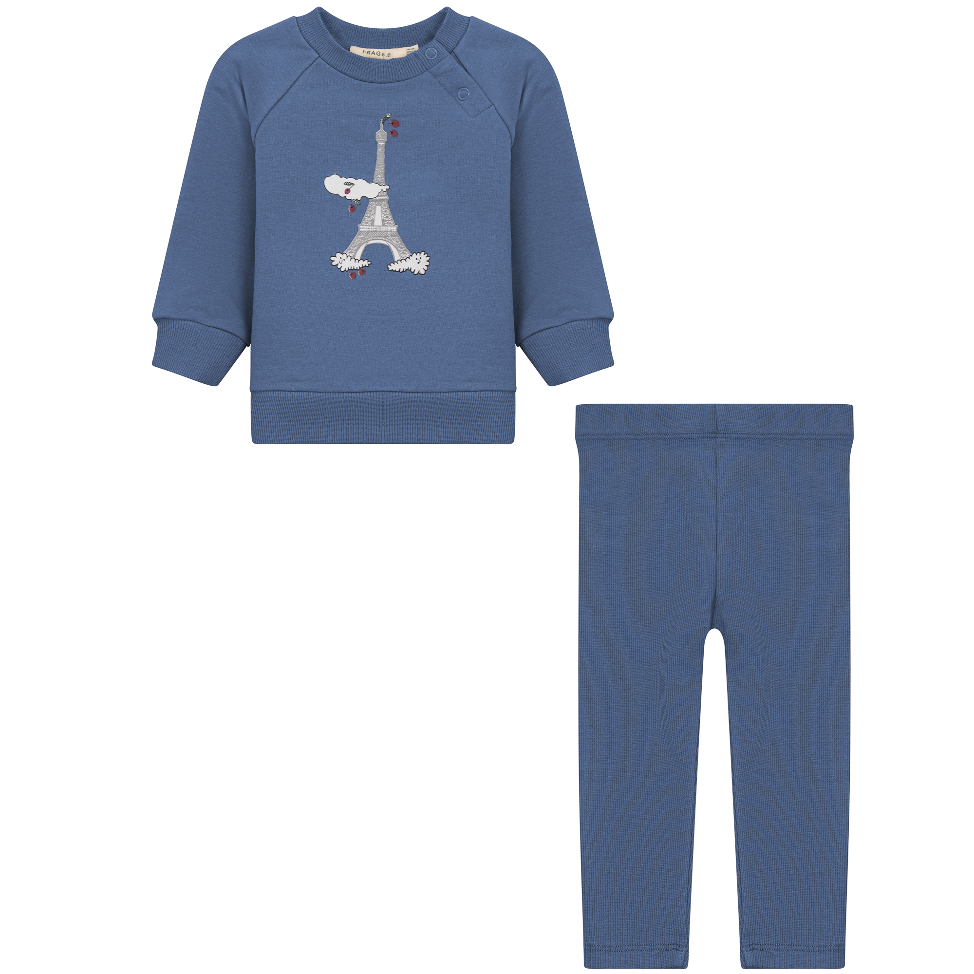 Eiffel Tower Print 2Pc Set in True Blue by Fragile