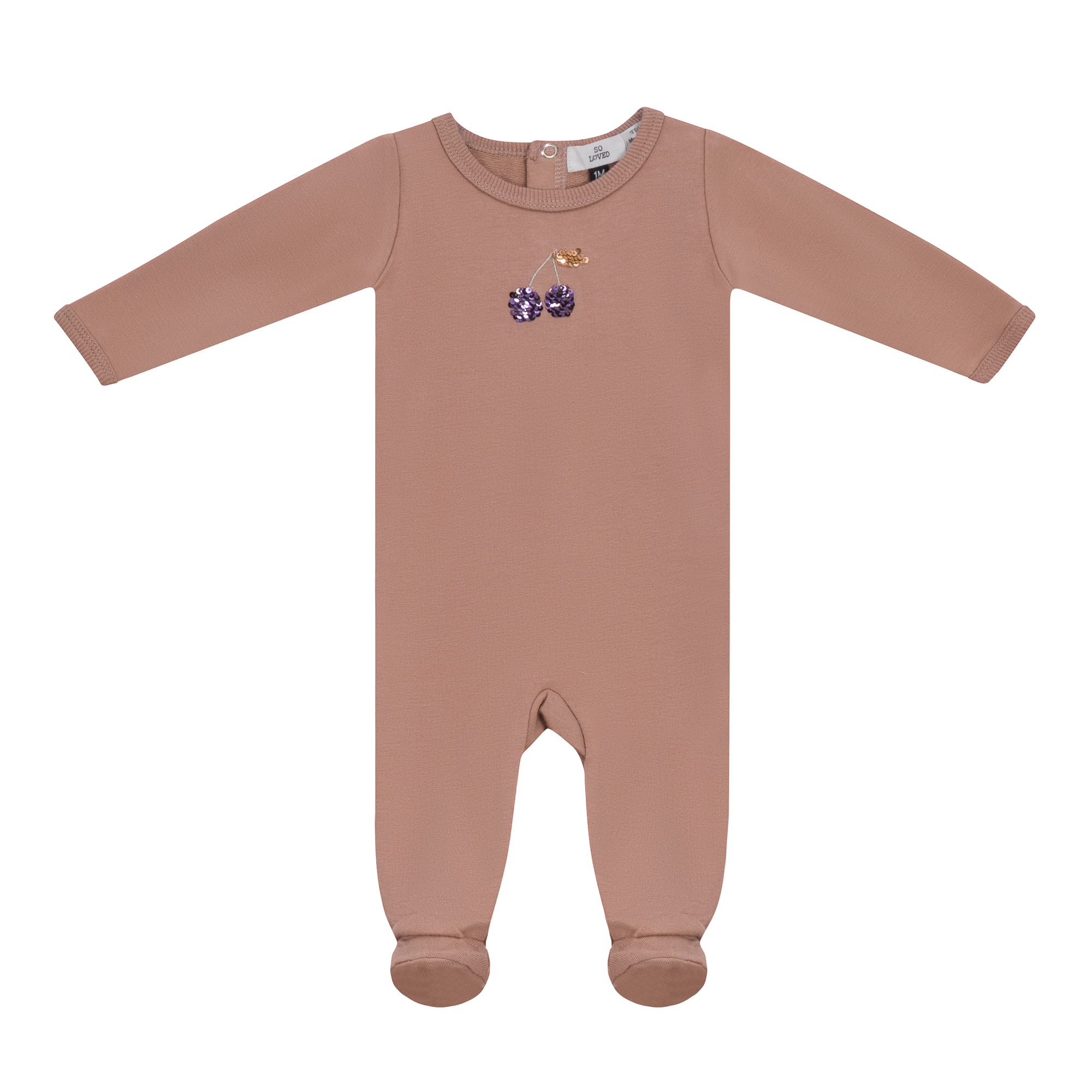Bunny Print Onesie in Blossom by So Loved