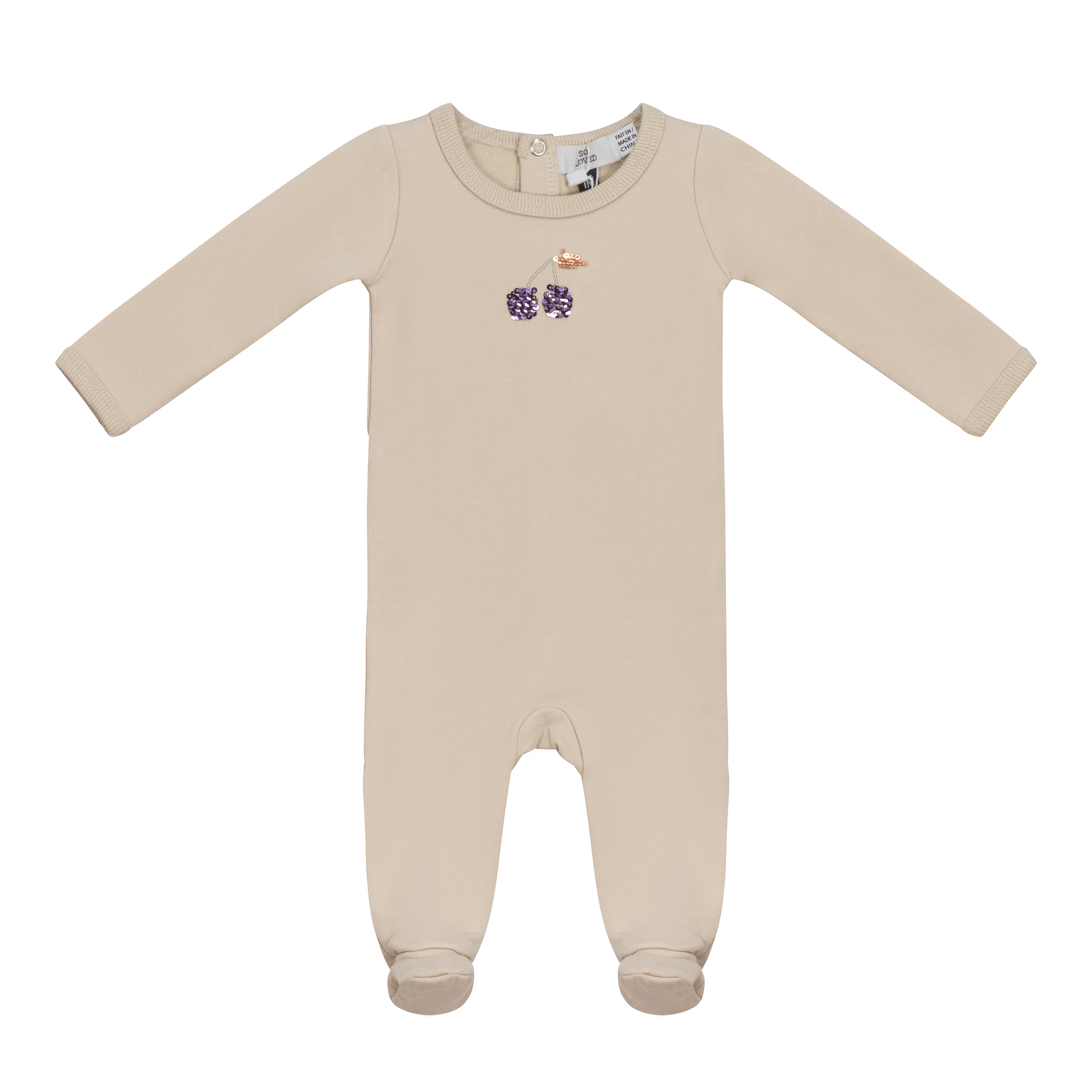 Bunny Print Onesie in Dark Almond by So Loved