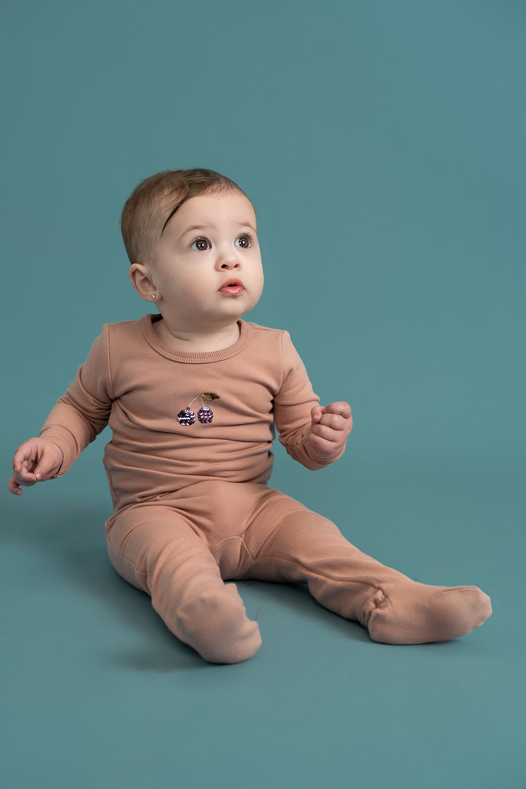 Bunny Print Onesie in by So Loved