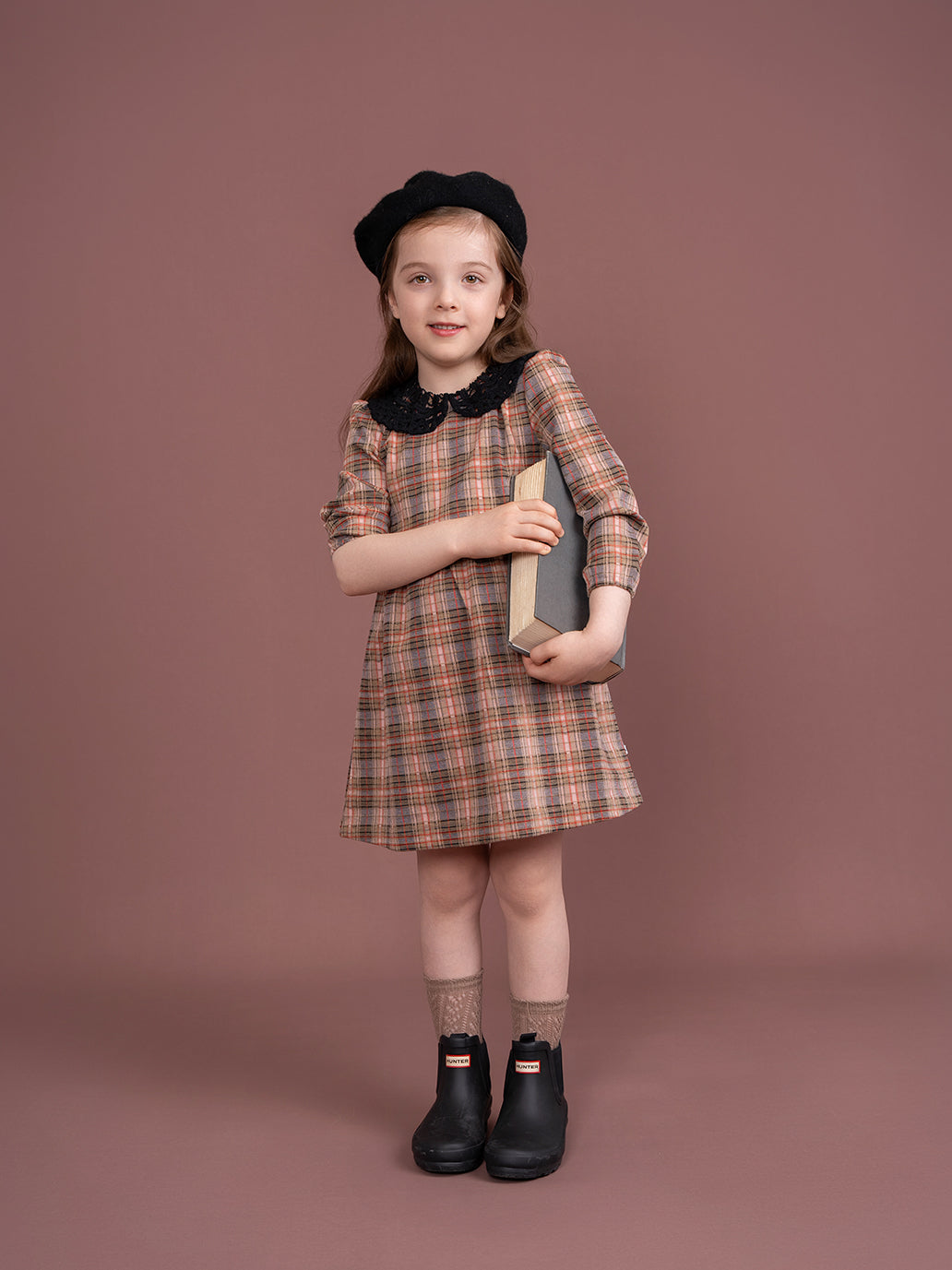 Stretch Plaid High Waist Dress in by Charlotte & George