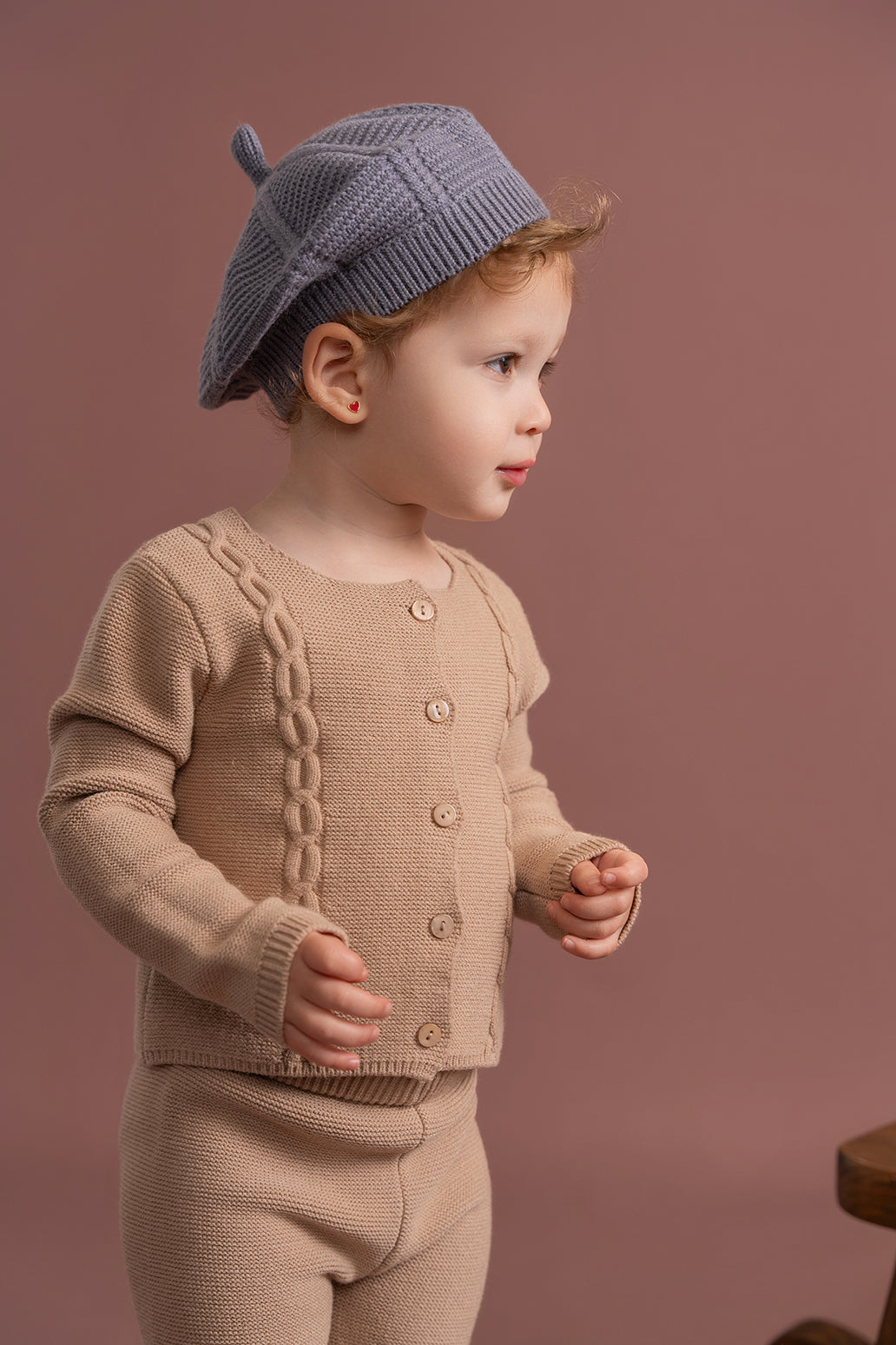 Garter Knit 2Pc Set in by Charlotte & George