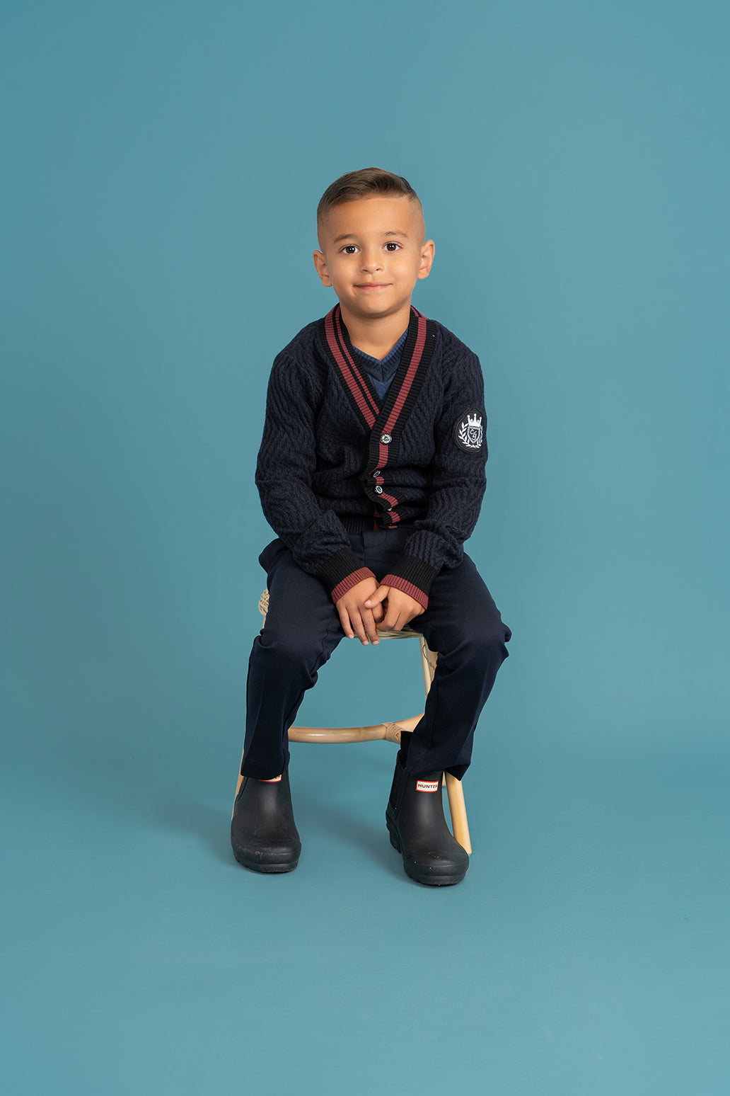 Diamond Textured Knit Cardigan in by Charlotte & George