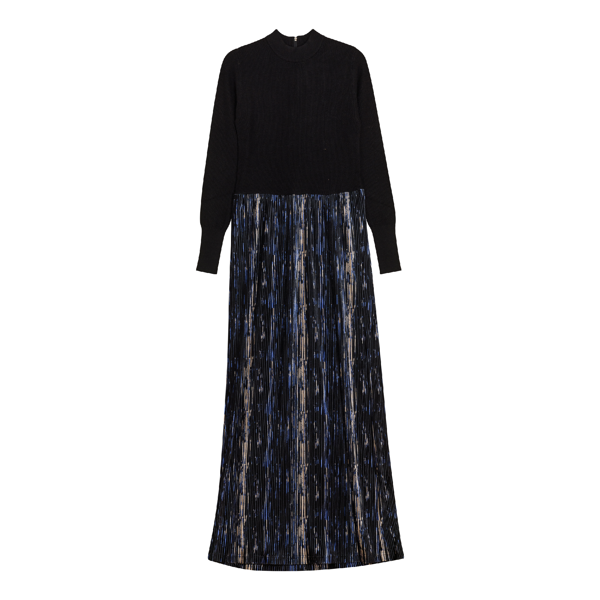 Velour Maxi Dress in Blue by Note