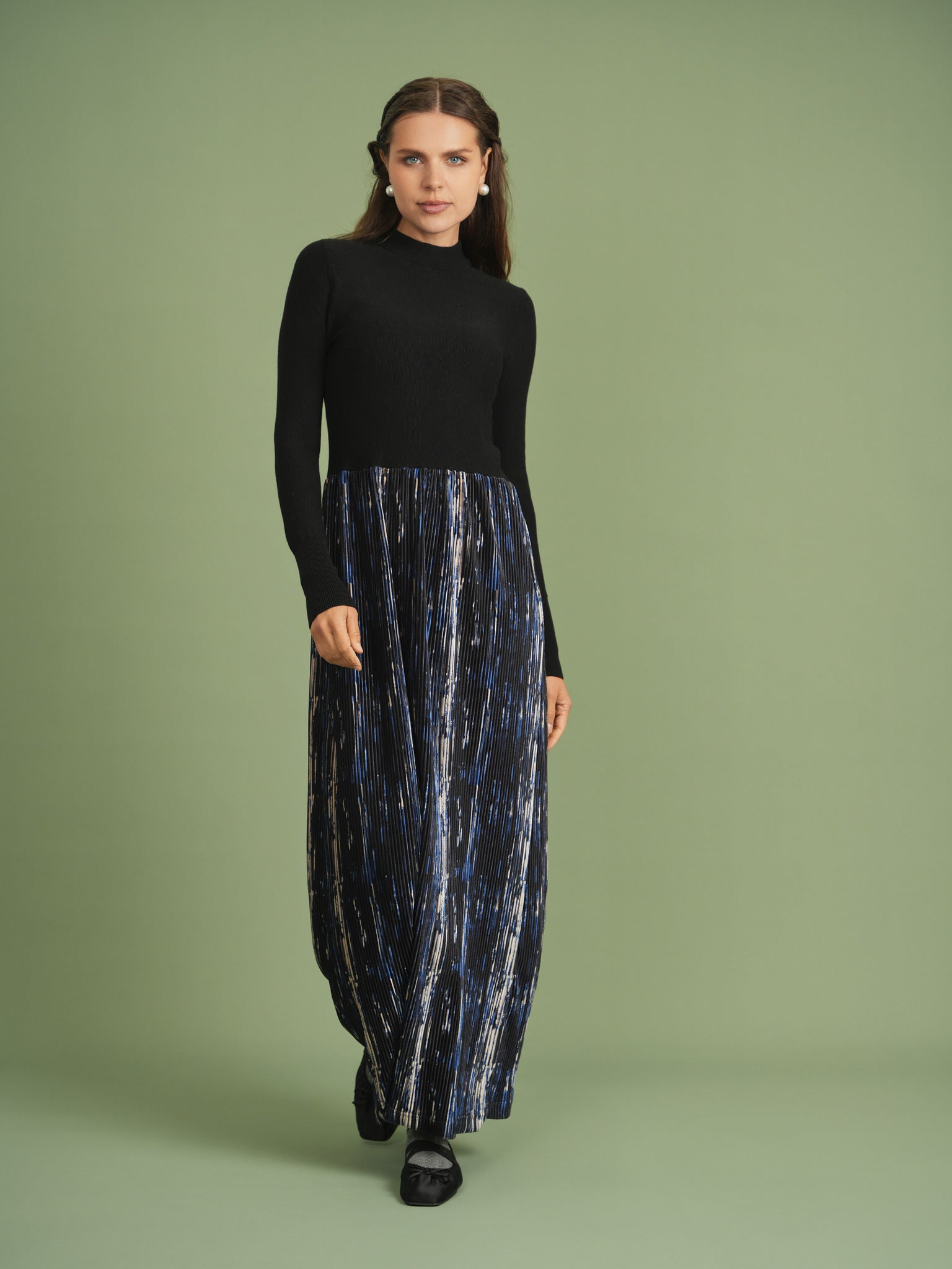 Velour Maxi Dress in by Note