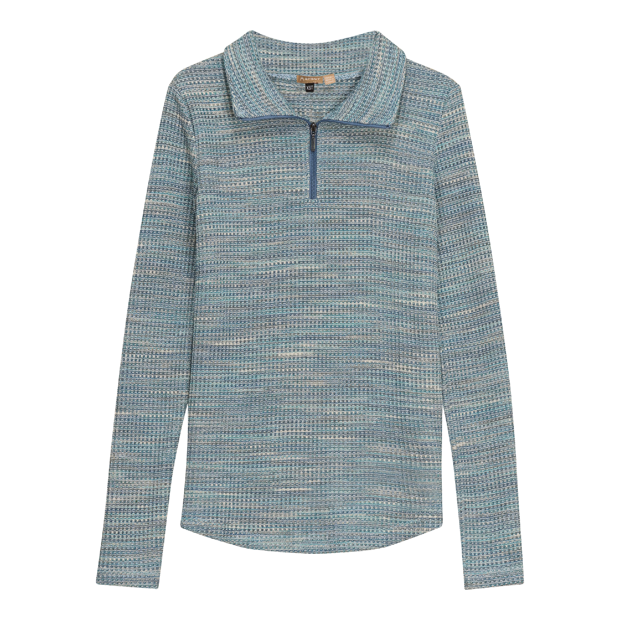 Waffle Stretch Top in Multi Blue by Aspect