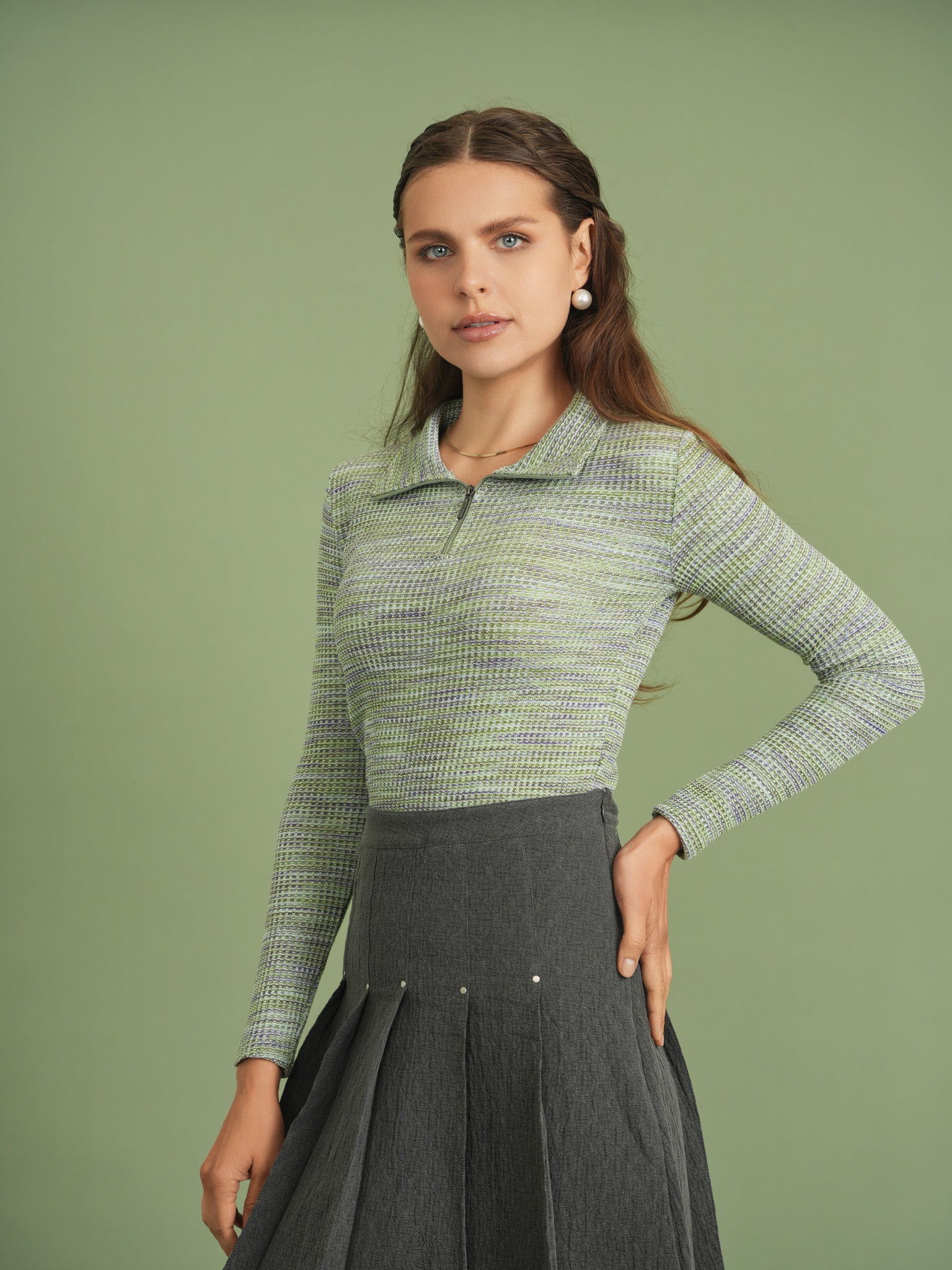 Waffle Stretch Top in by Aspect