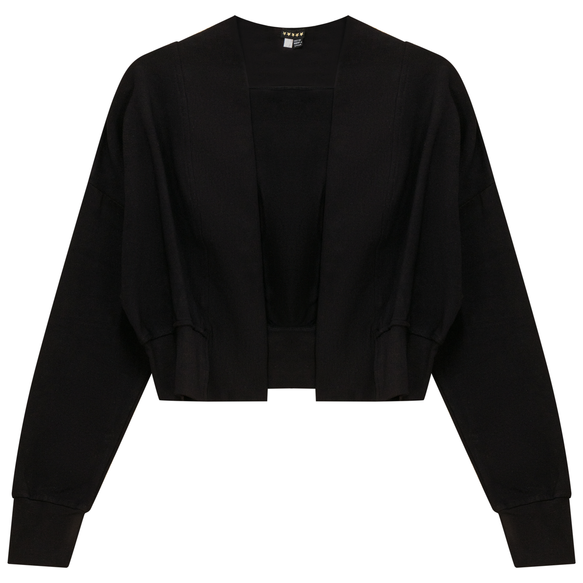 Crop Cardigan in Black by 5 Stars