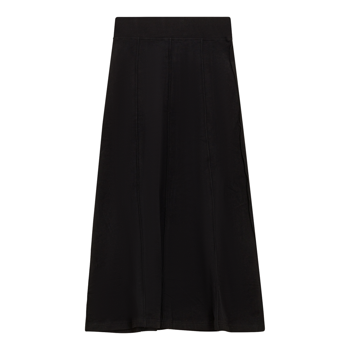 Midi Paneled Skirt in Black by 5 Stars