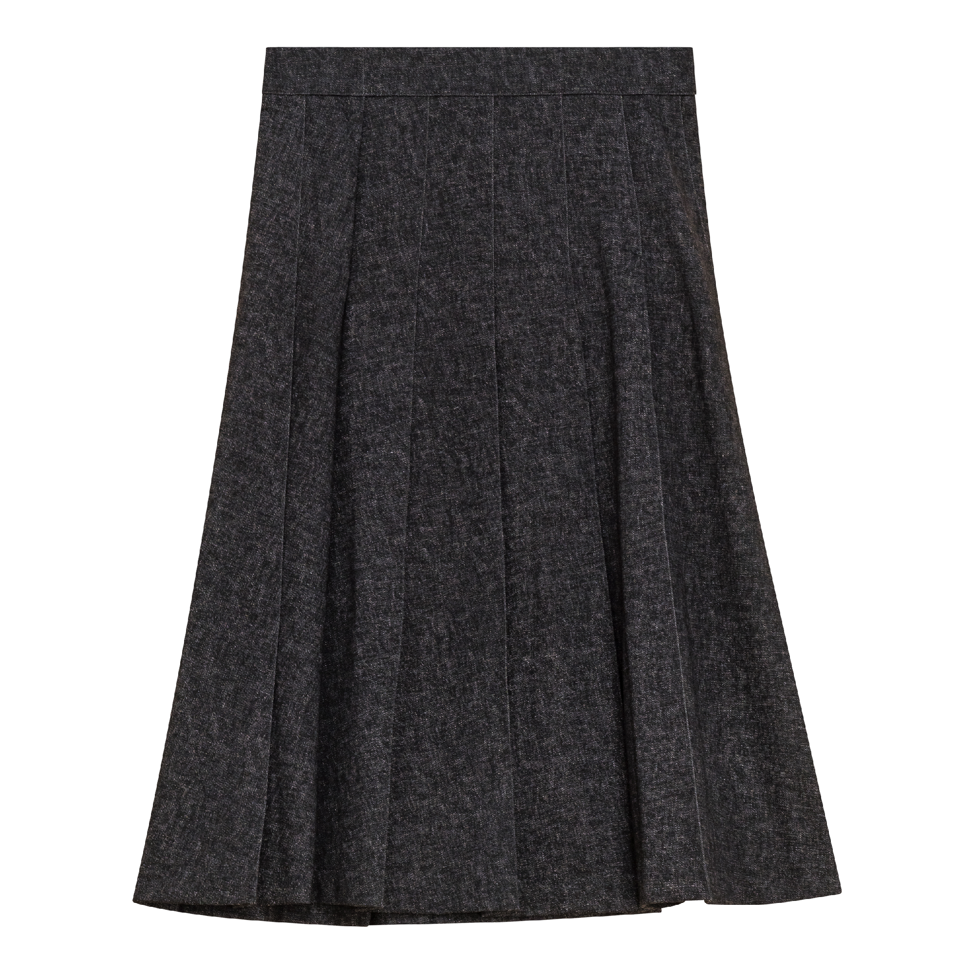 Mix Knit Knife Pleated Skirt in Black by Aspect