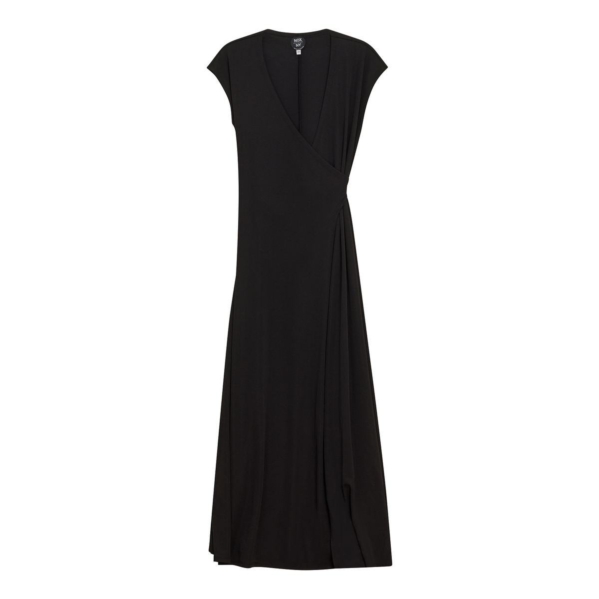 Woven Wrap Dress in Black by NOX-NY