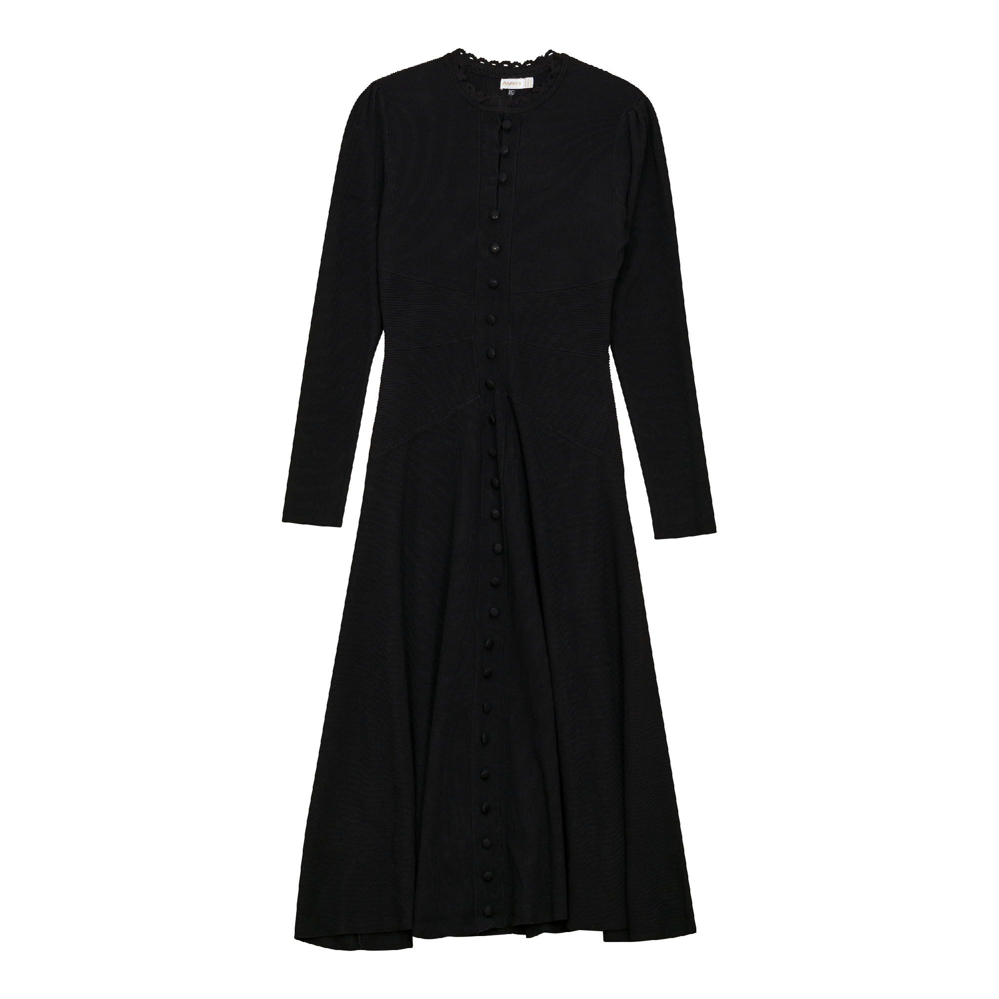 Midi Knit Dress - Black / LT Midi Knit Dress - Black / LT