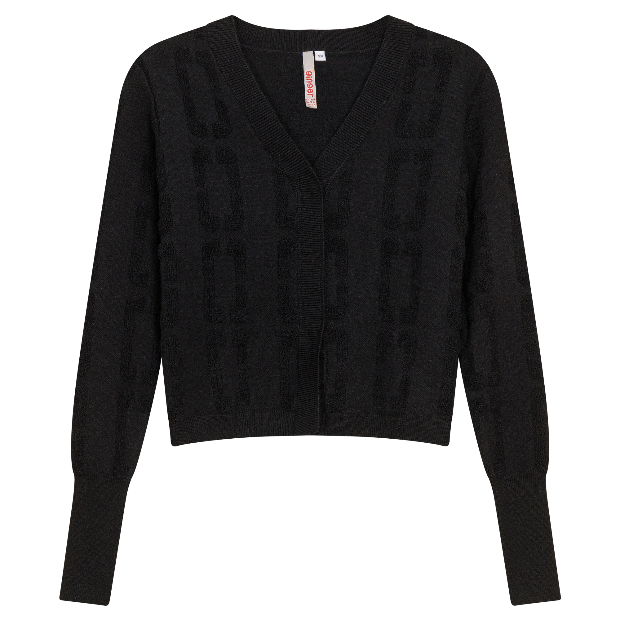 Jacquard Knit Bolero in Black by Ginger