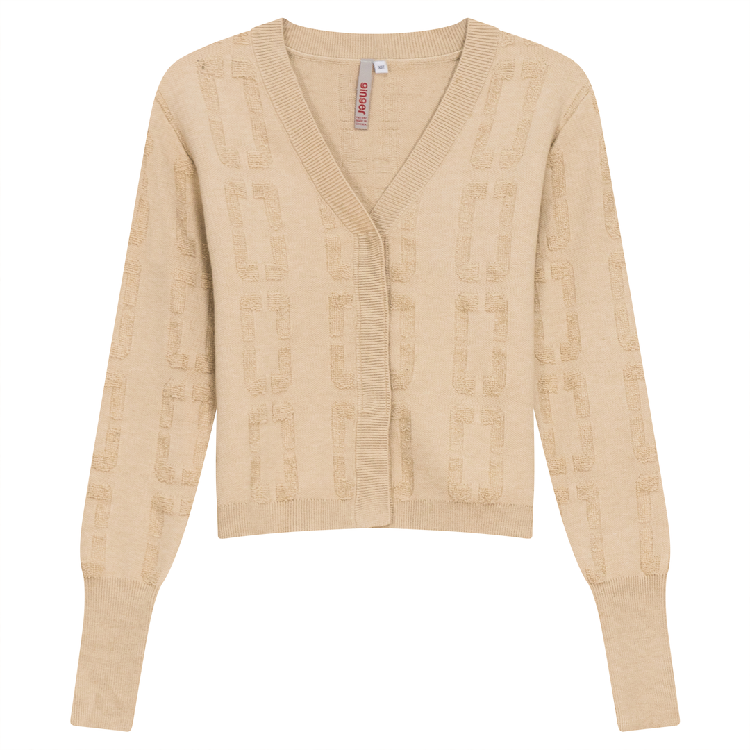 Jacquard Knit Bolero Wheat Ladies Pullover by {{ product_vemdor}}