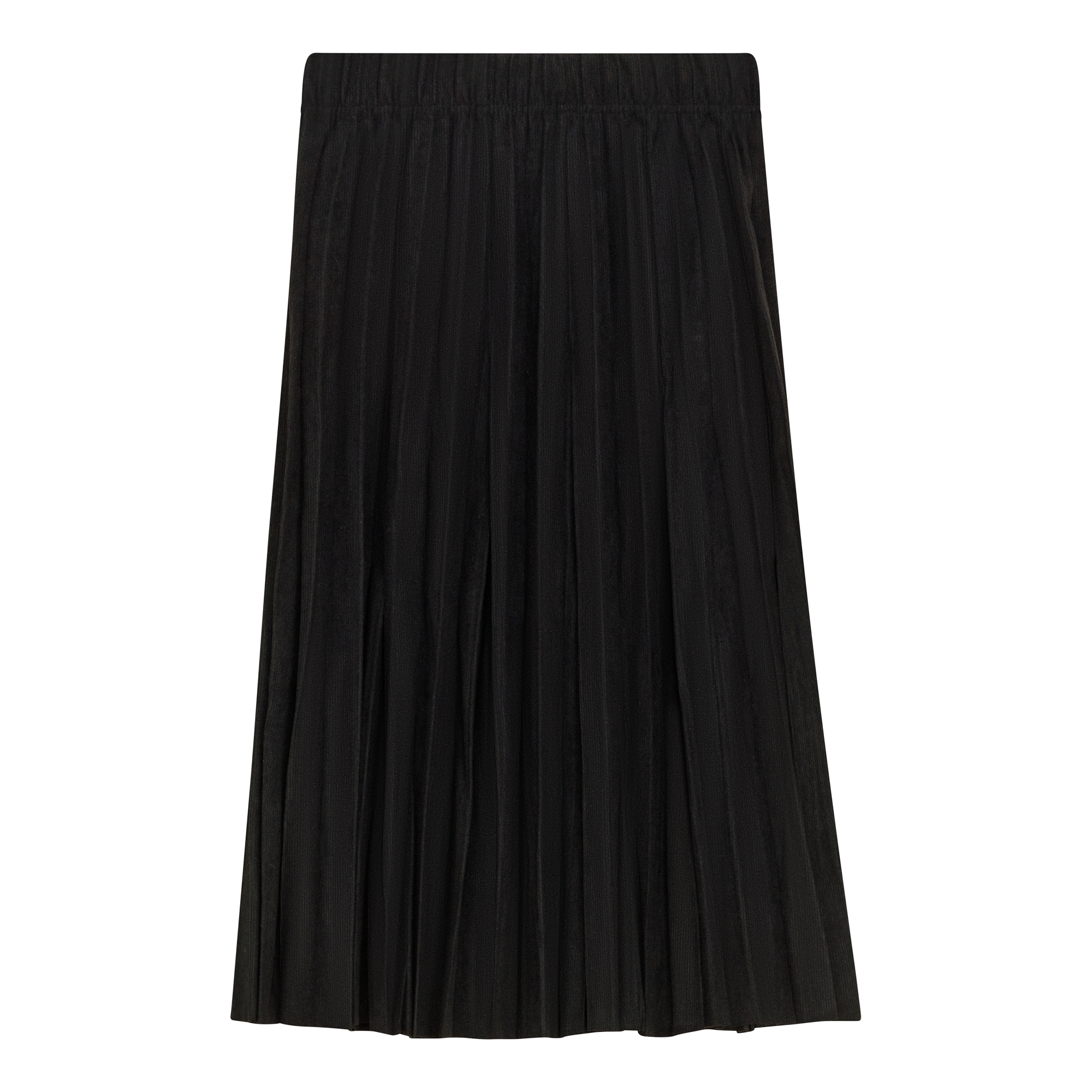 Crinkle Woven Pleated Skirt in Black by Aspect