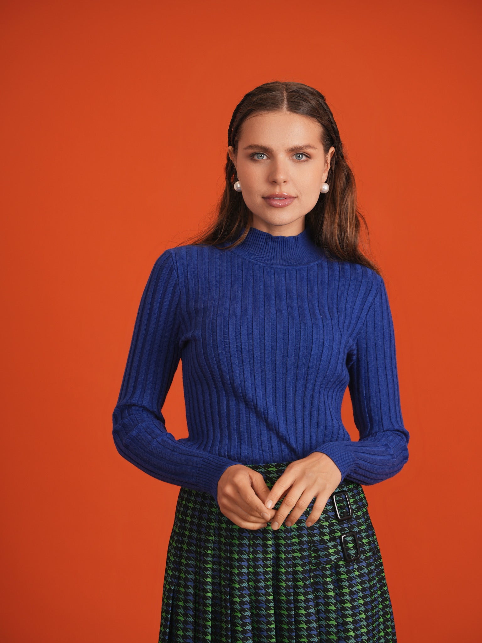 Knit Top in Royal Blue by Aspect