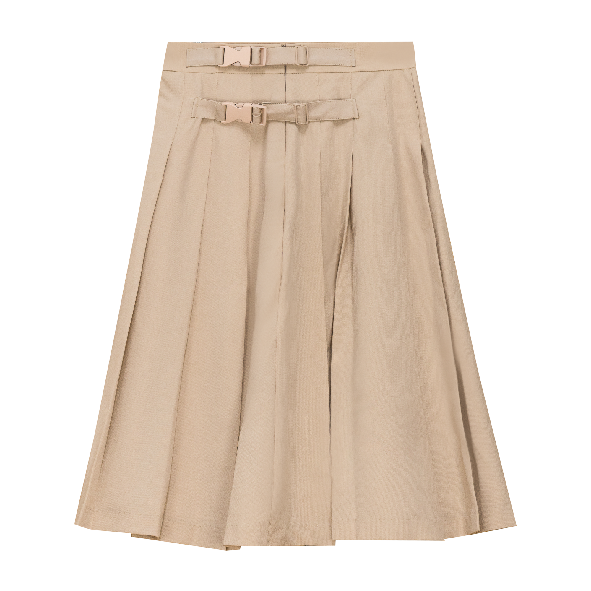 Pleated Skirt with Belt in Wheat by Aspect