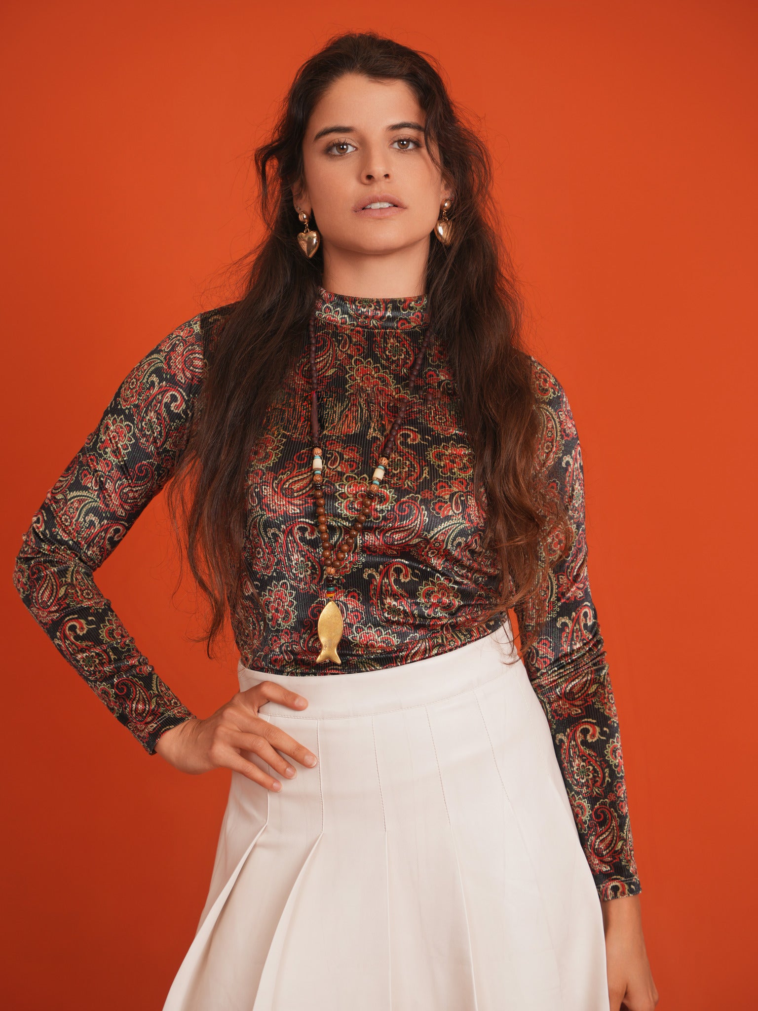 Paisley Stretch Knit Top in by Aspect