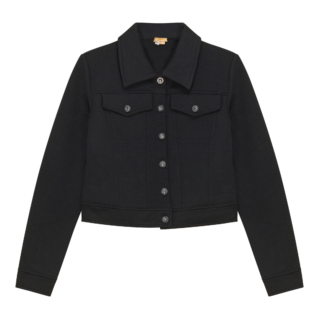 Modal Ponte Jacket Black Ladies Jacket by {{ product_vemdor}}