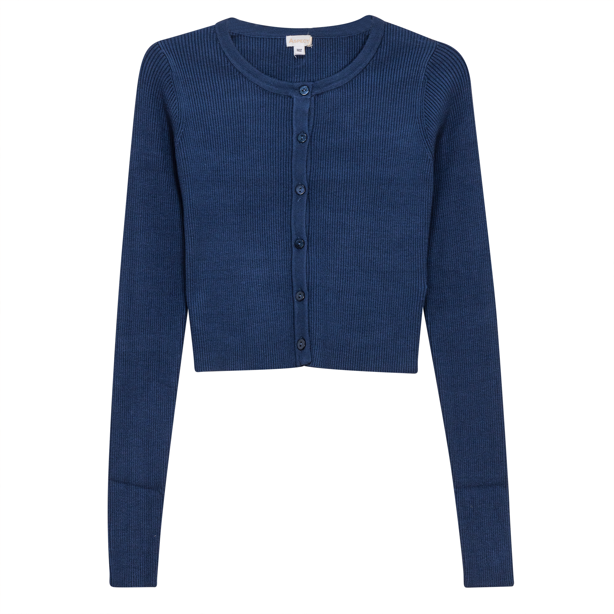 Rib Knit Cardigan in Indigo by Aspect